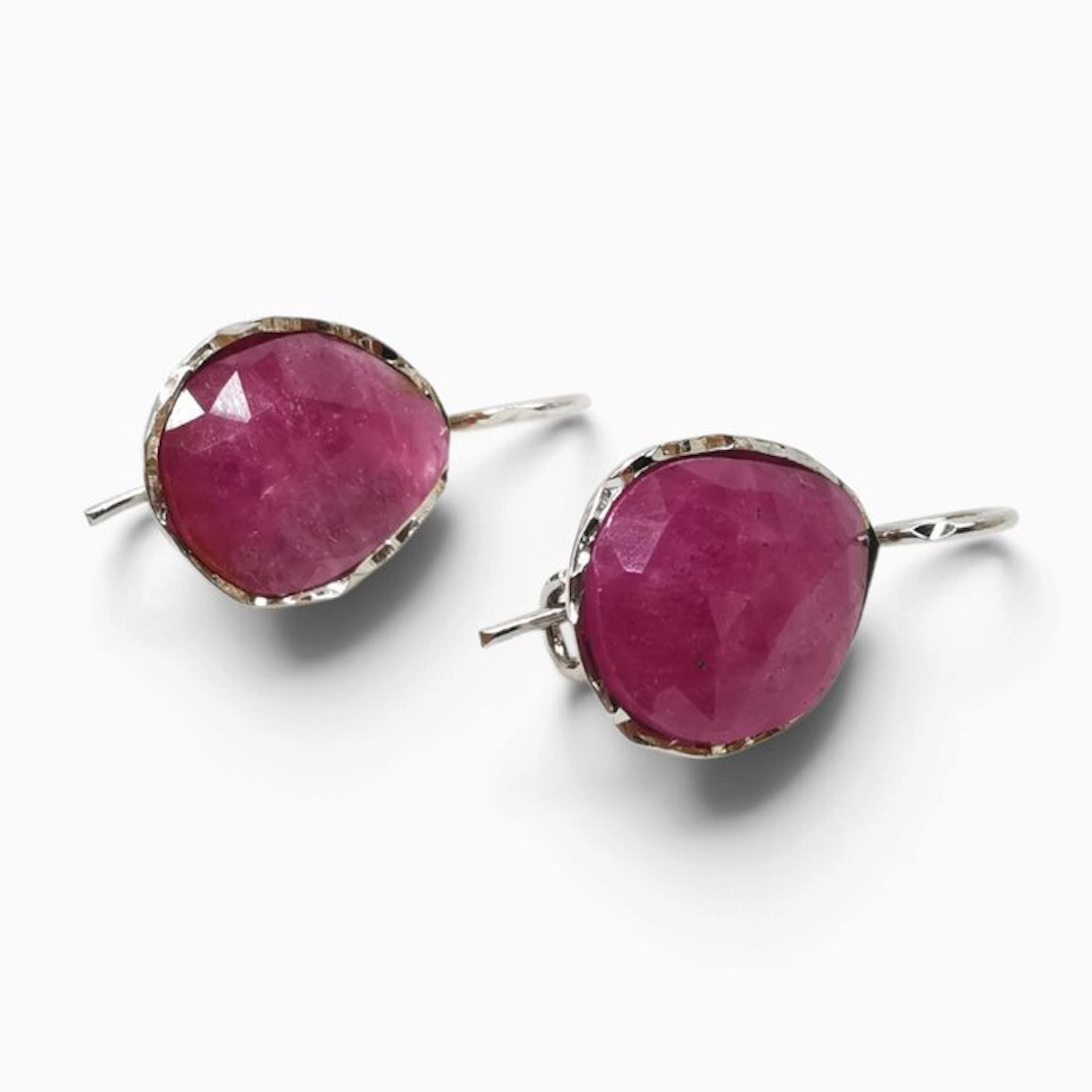 Sterling Silver 925 - Earrings - corundum gems