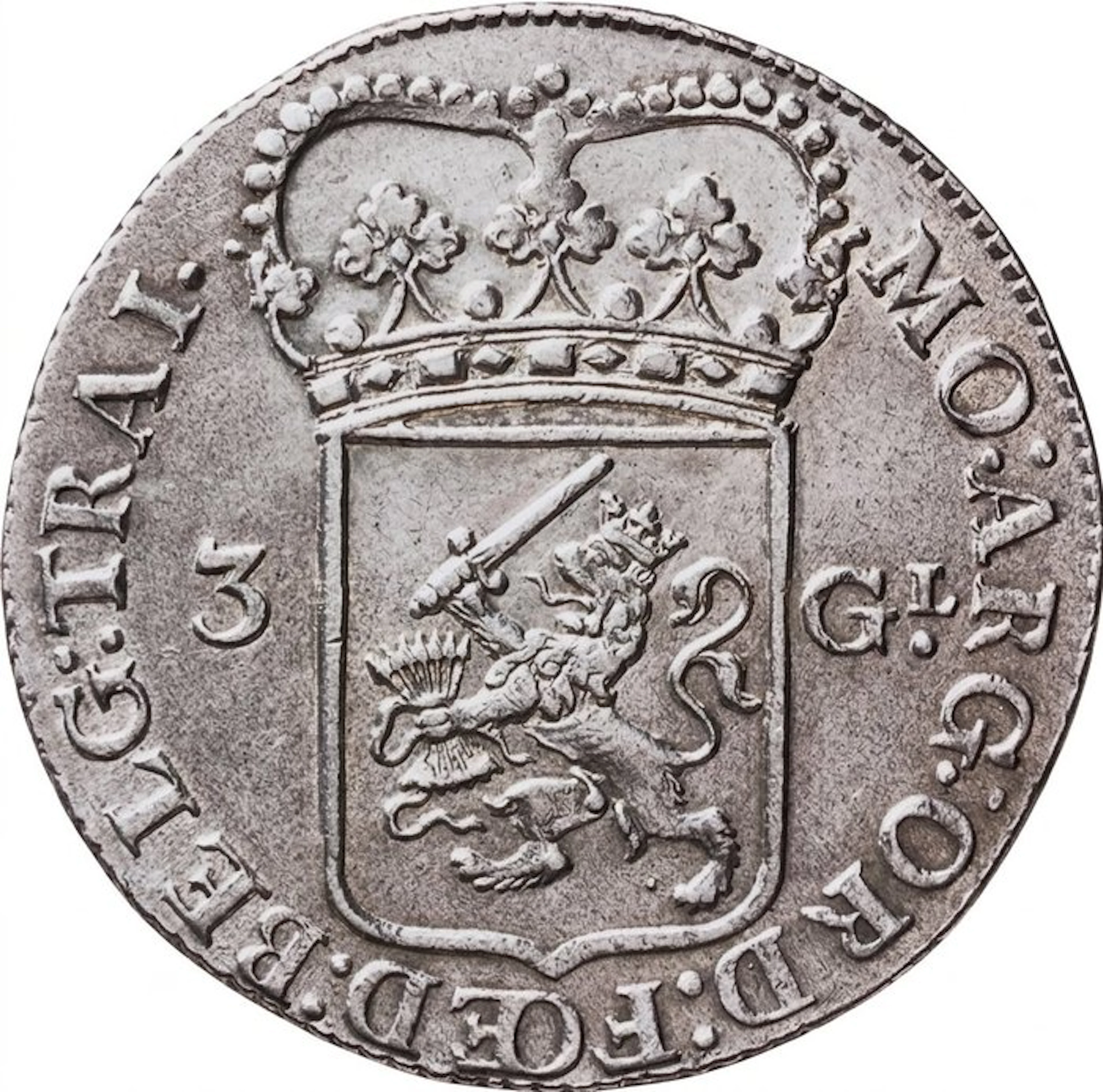 Netherlands, Utrecht 3 Gulden 1793 (XF/Prachtig)