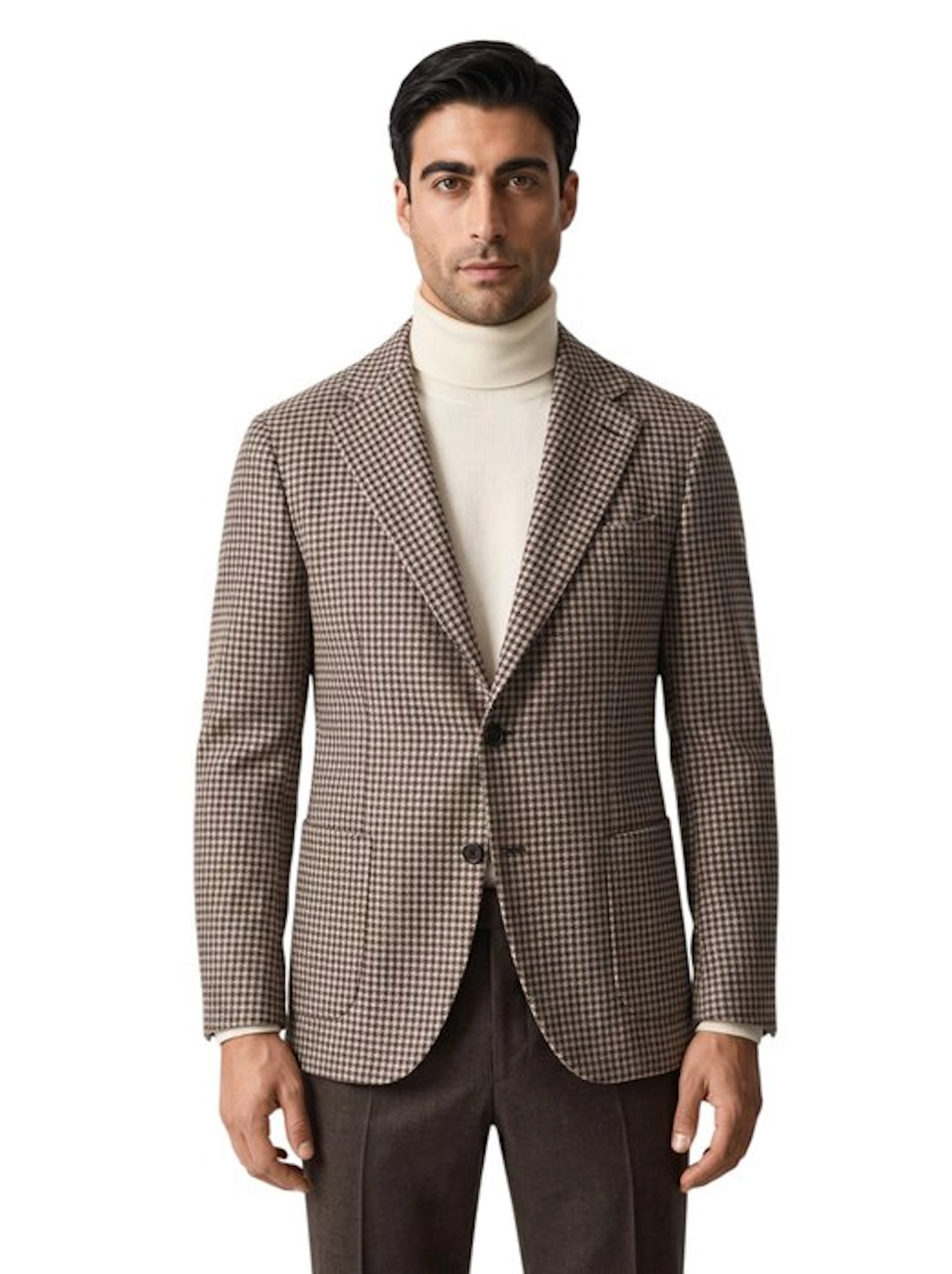 GIAMPAOLO - 50 IT - Blazer Jacket Ivory Brown...