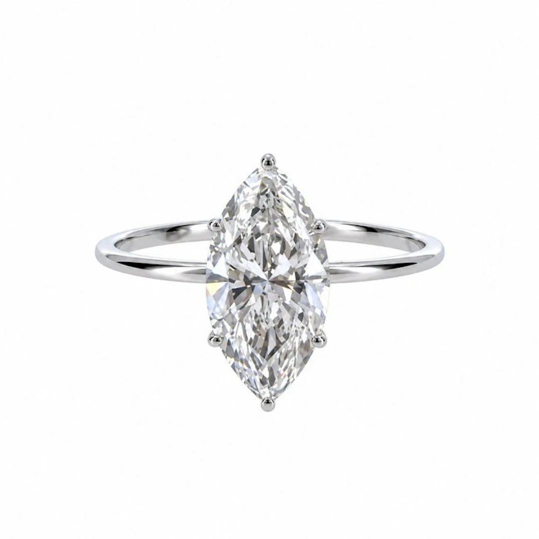No reserve price - Ring - 14 kt. White gold - 2.07ct. tw. Diamond (Lab-grown)