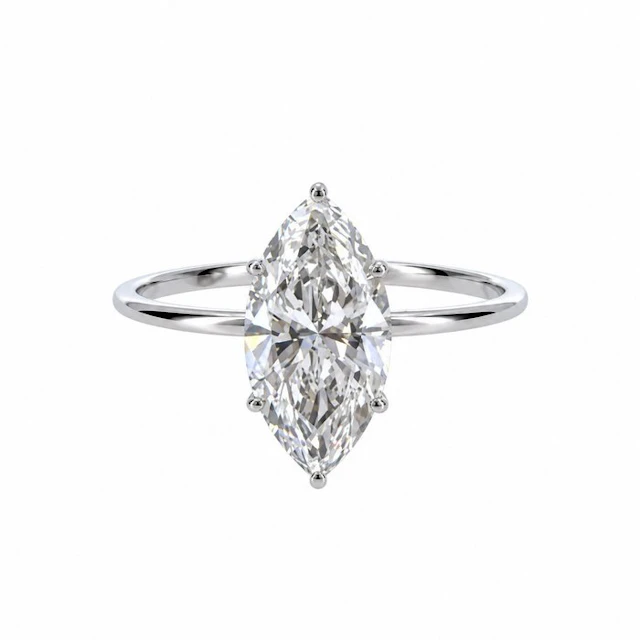 No reserve price - Ring - 14 kt. White gold - 2.07ct. tw. Diamond (Lab-grown)