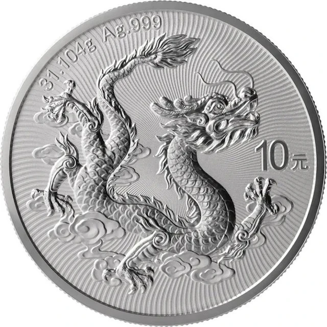 1 Troy Ounce - Silver .999 - Chinese Dragon 2026 - 31,1...
