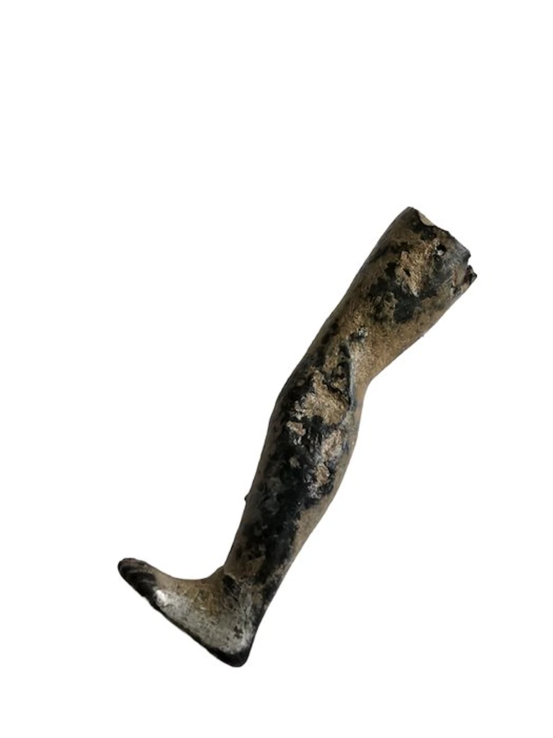 Ancient Roman Bronze Figurative Leg Fragment
