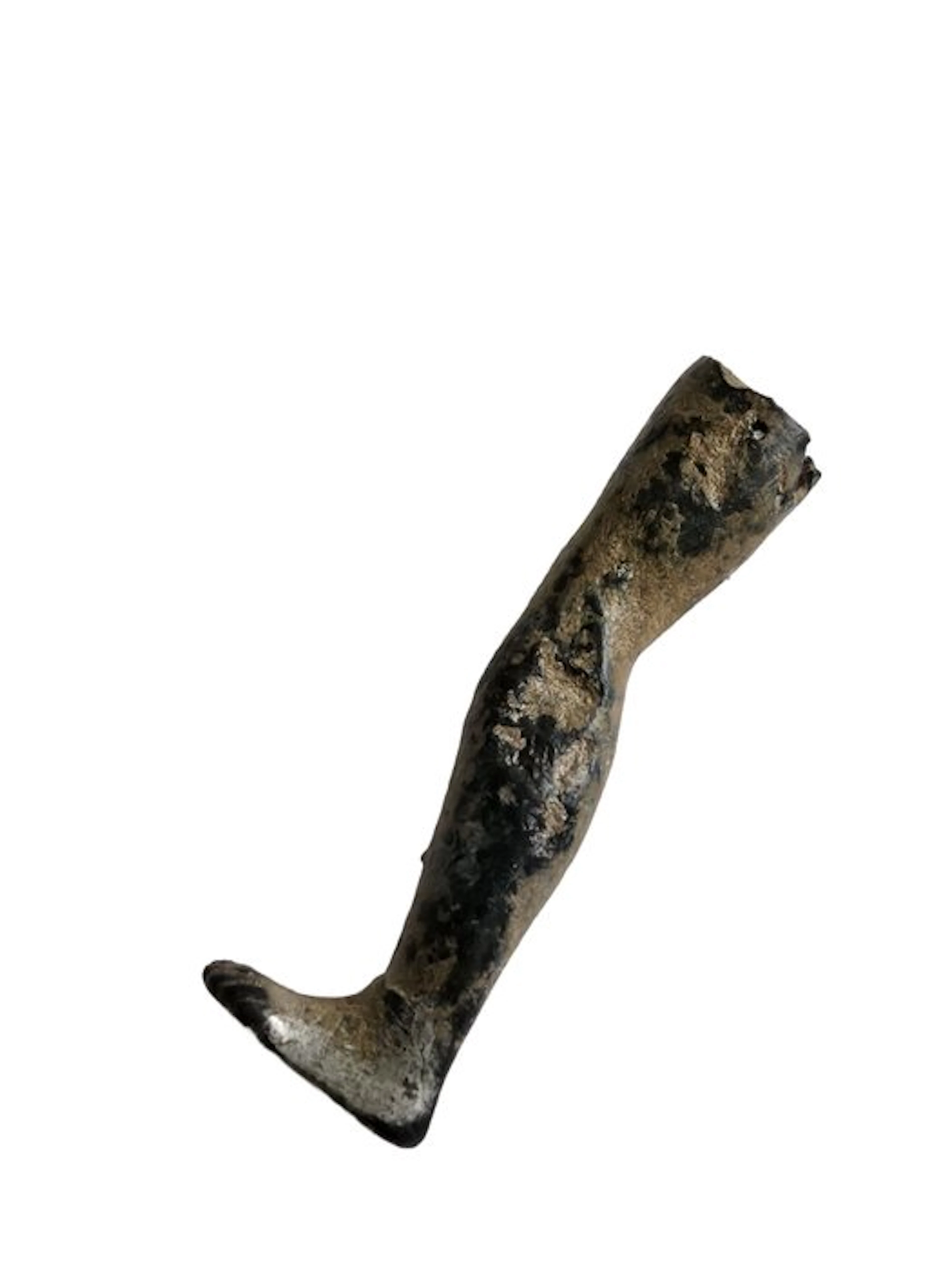 Ancient Roman Bronze Figurative Leg Fragment