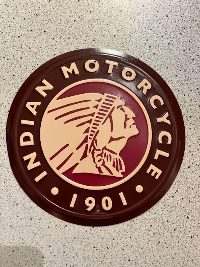 Indian Motorcycle - Indian Motorcycle 1901 metal wall plaque - Sign - Metal