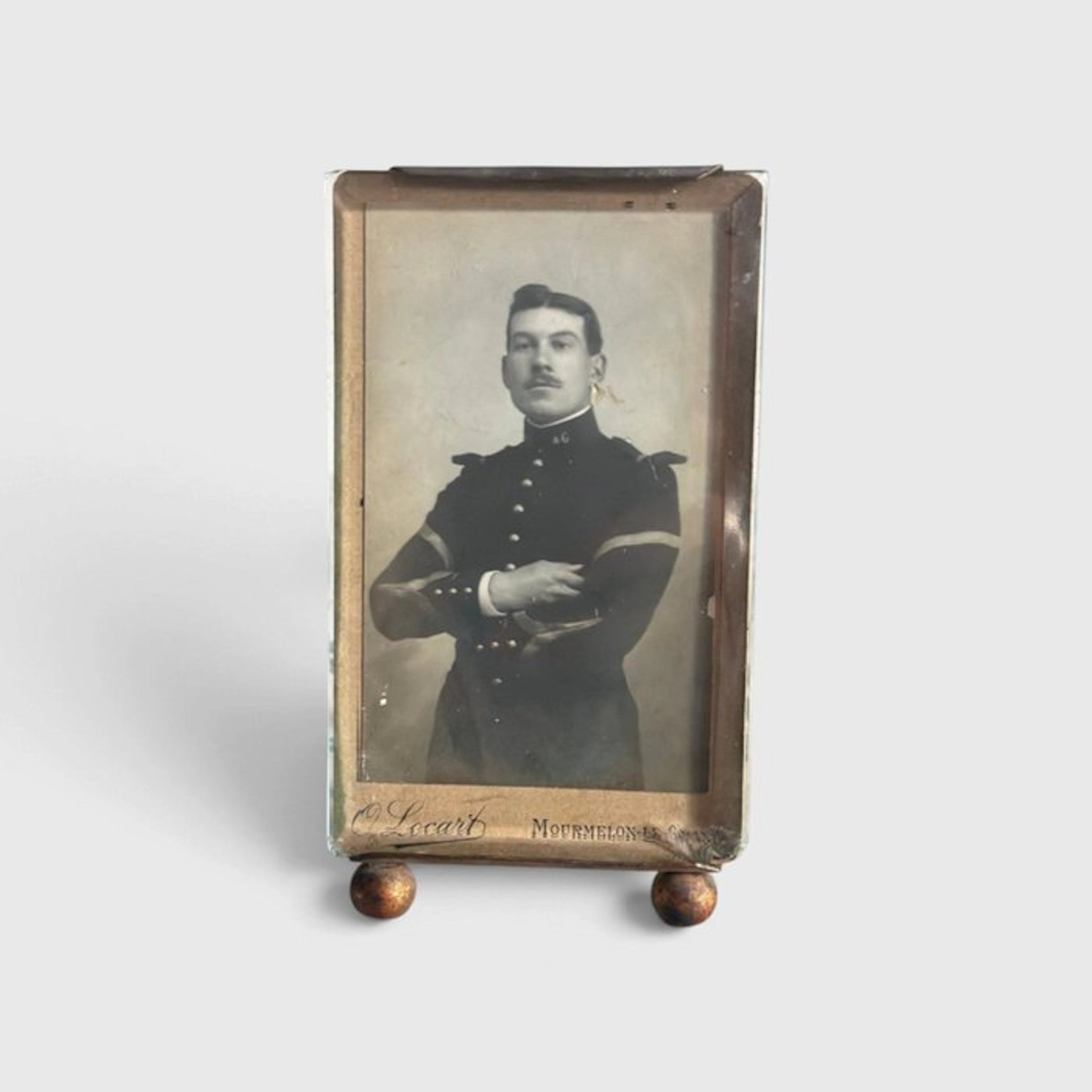 O. Lecart / O. Picart · - Picture frame- Photo frame - Glass, Brass