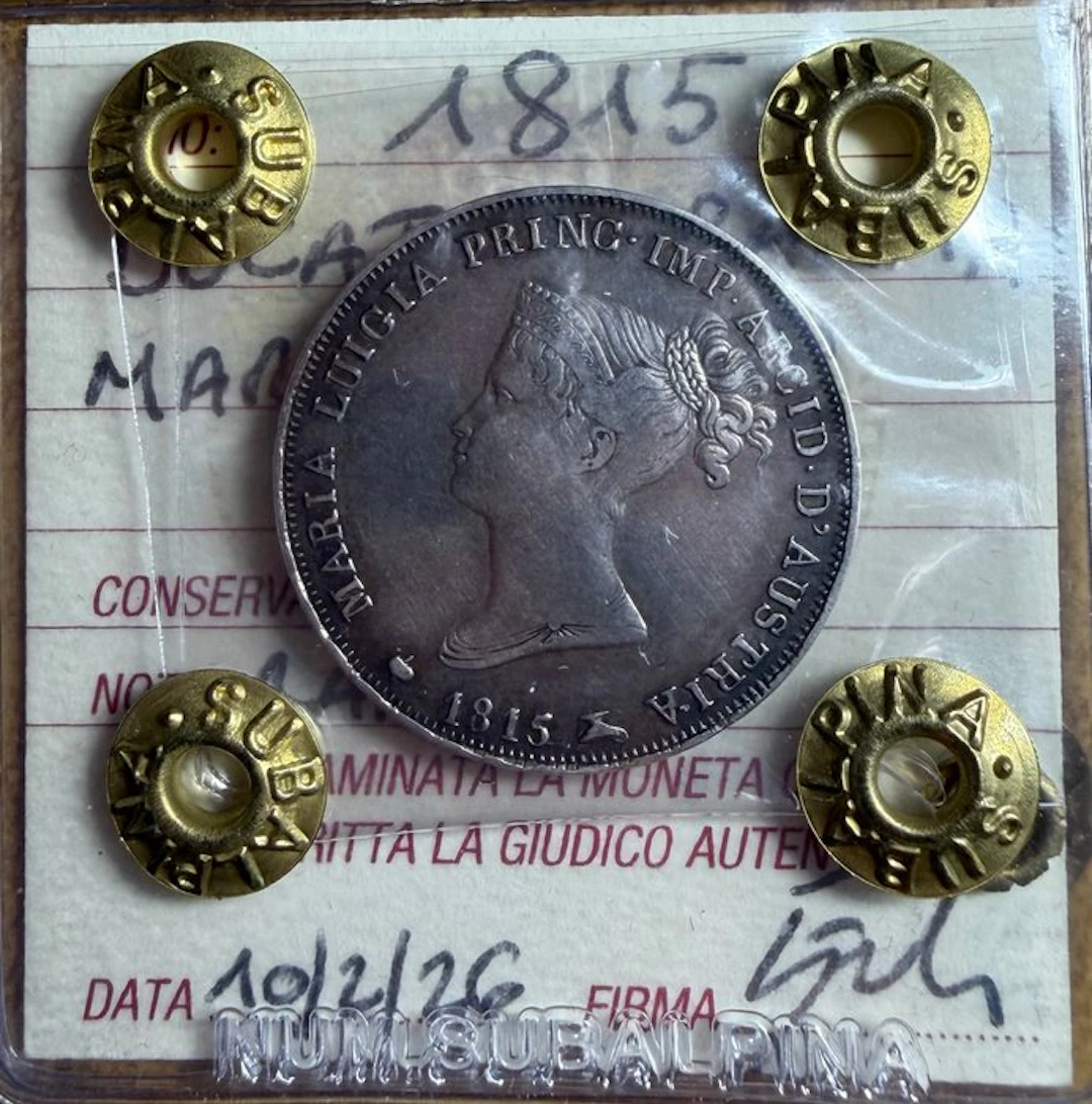 Italy, Duchy of Parma, Piacenza and Guastalla Maria Luigia. 1 Lira 1815