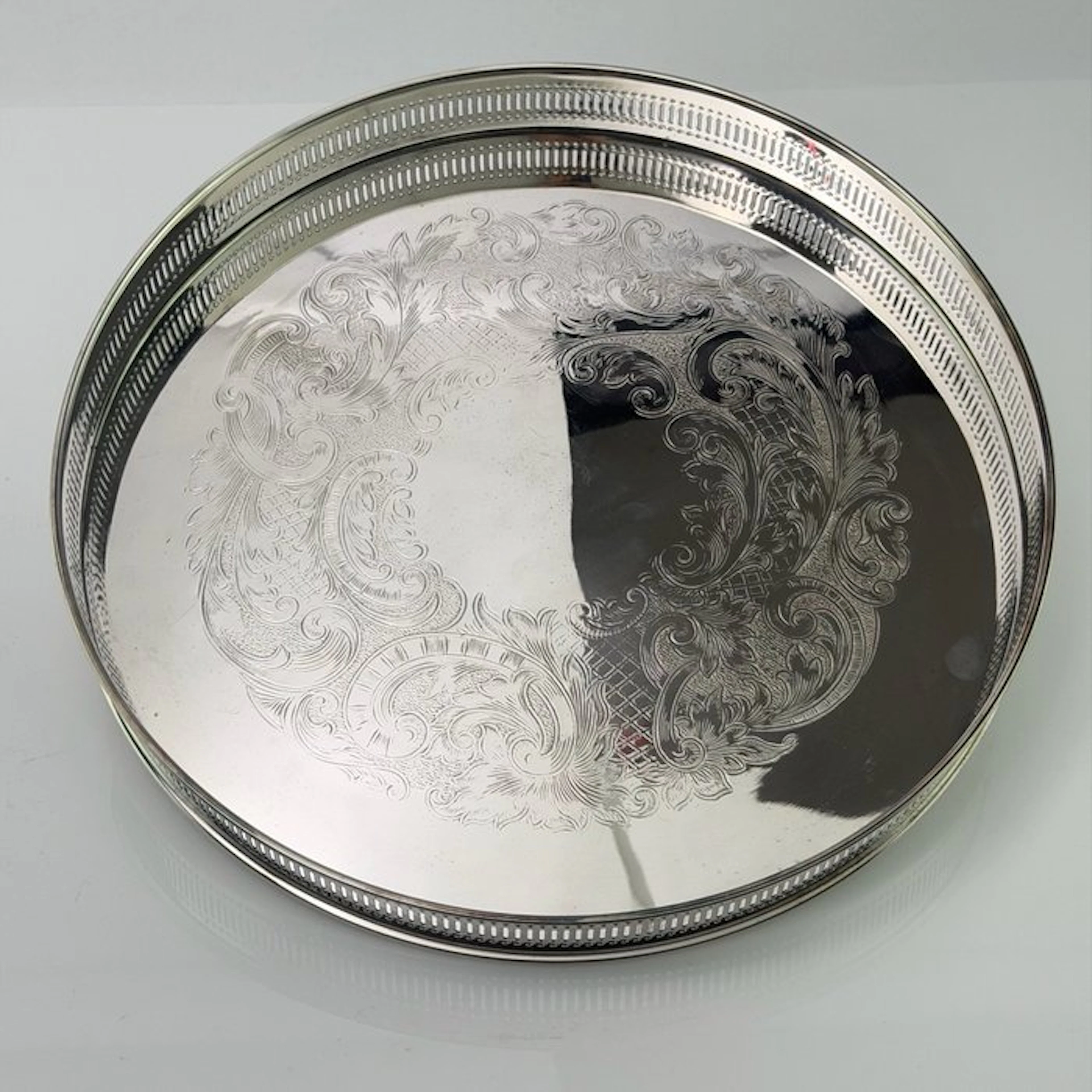 HARTS the Silversmiths Sheffield - Tray - Pierced Gallery...