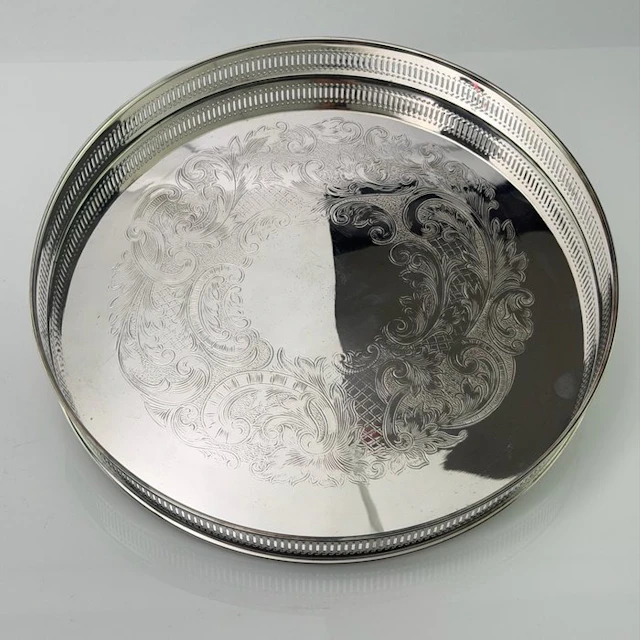 HARTS the Silversmiths Sheffield - Tray - Pierced Gallery...