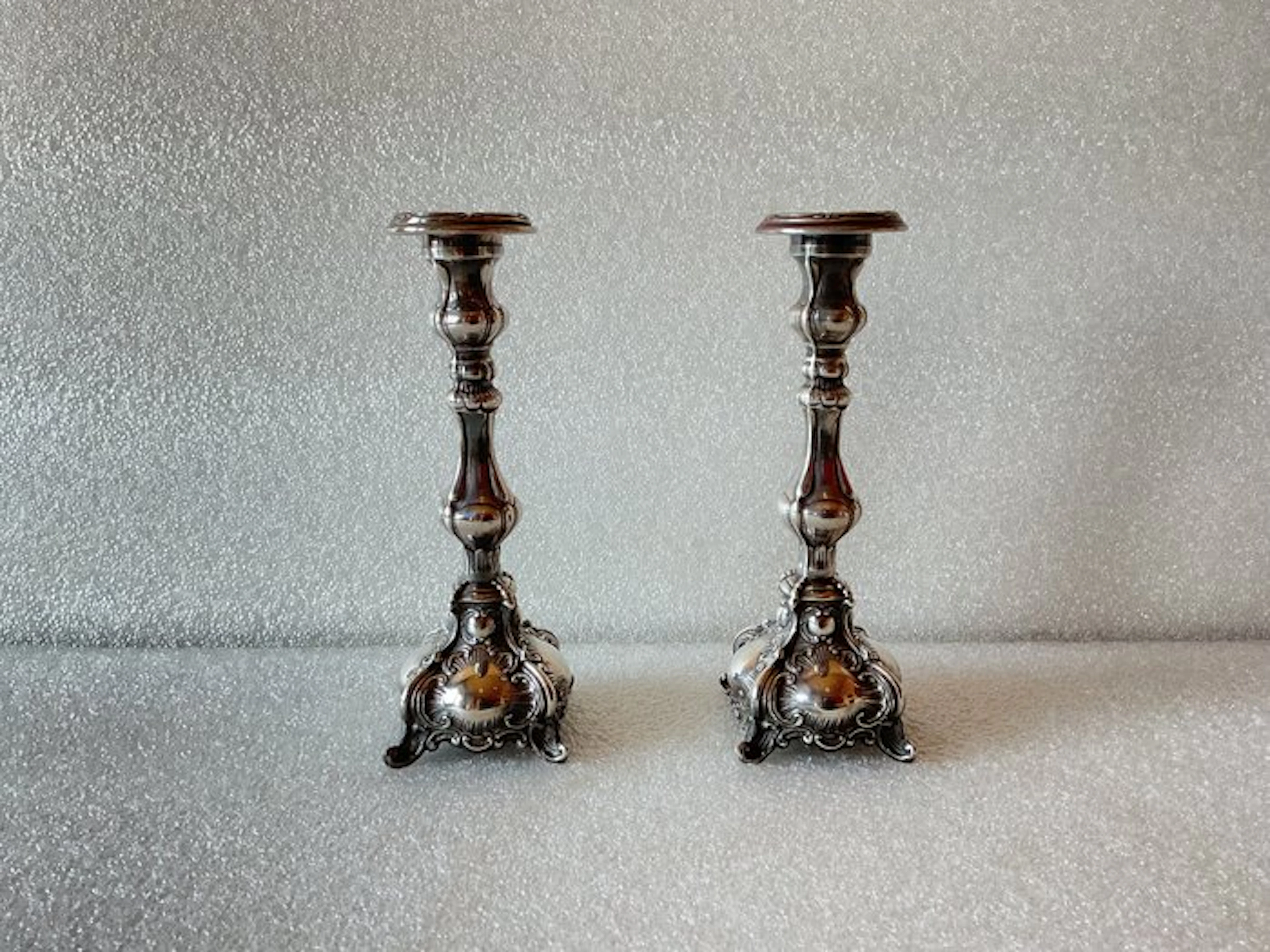 Hazorfim - Candlestick (2) - .925 silver - Candlesticks Harzofim