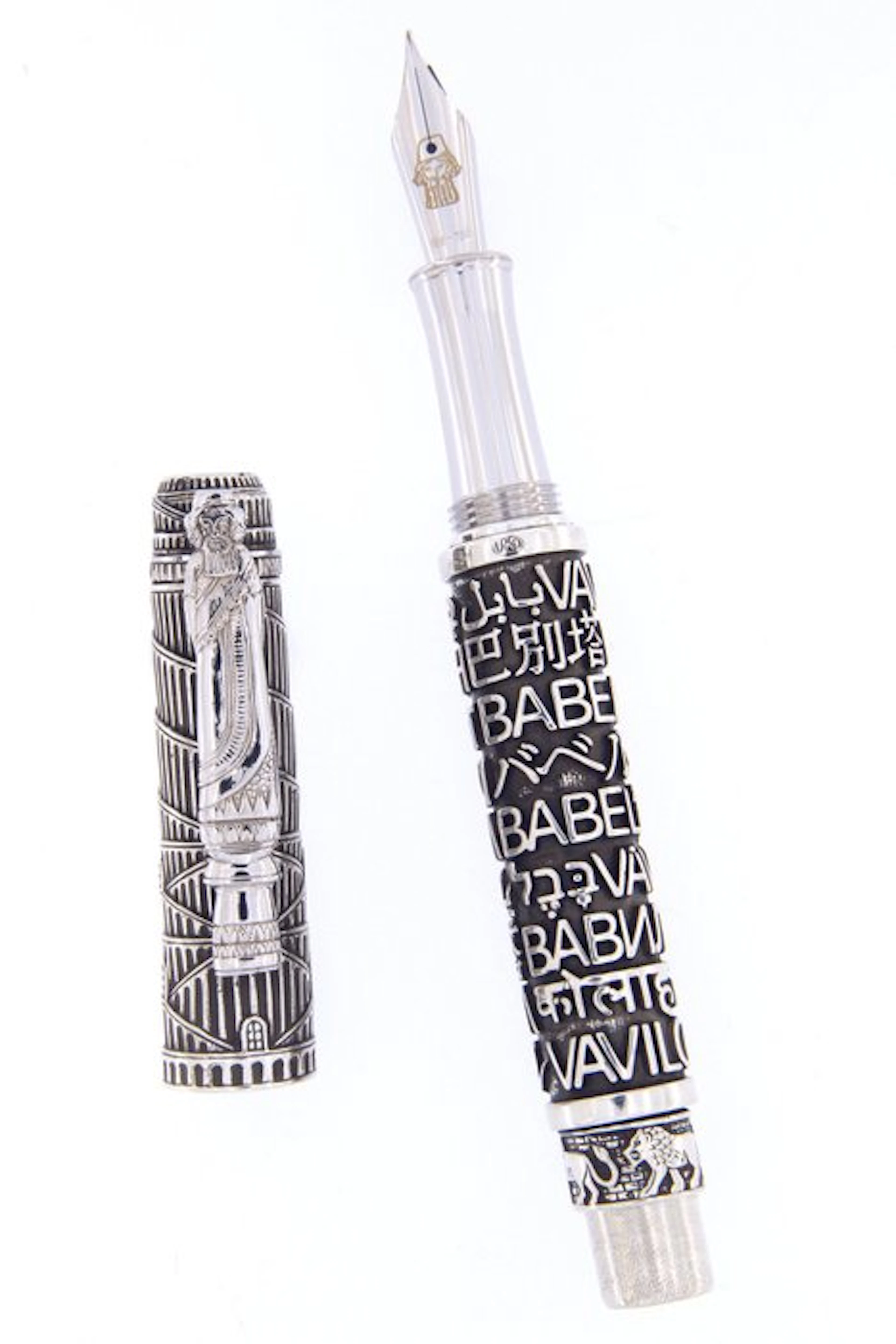 Urso - fountain pen Babel collection in sterling silver L.E. - Fountain pen