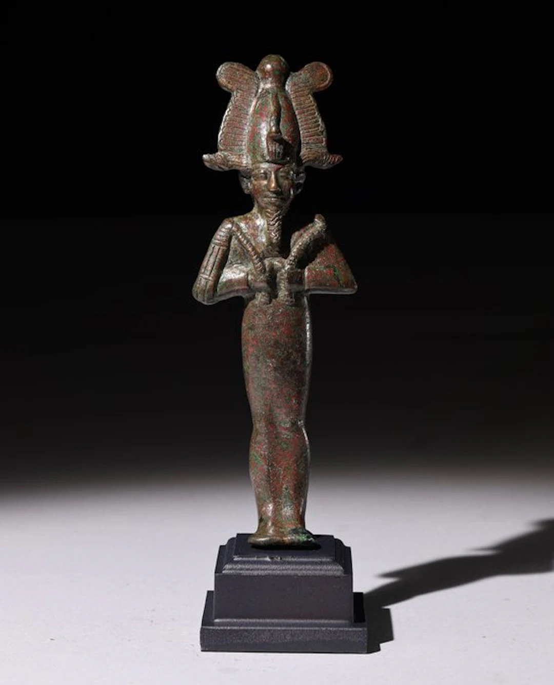 Ancient Egypt, bronze Osiris with Spanish export license - 16 cm