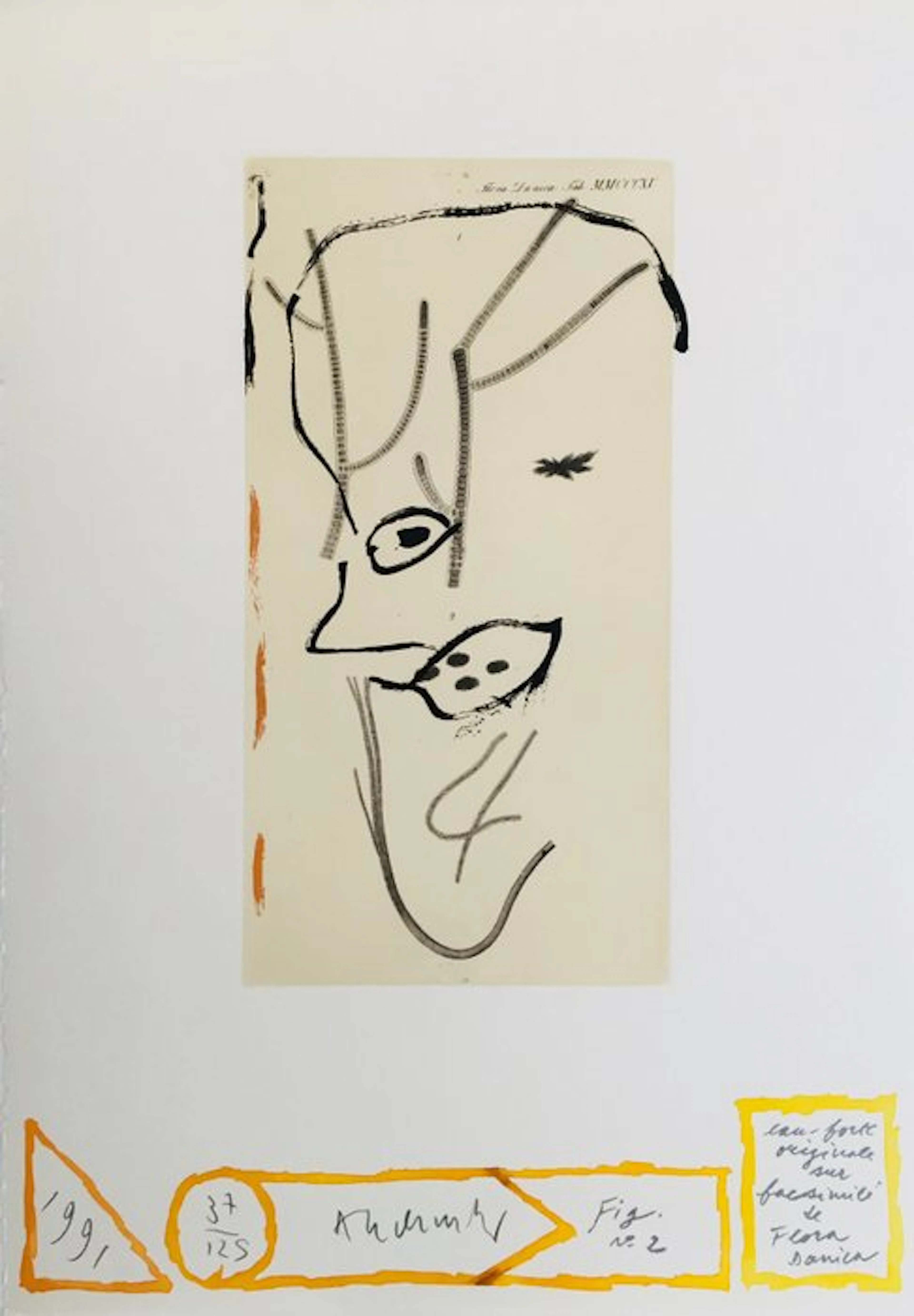 Pierre Alechinsky (1927) - Flora Danica - Eau-forte originale signée