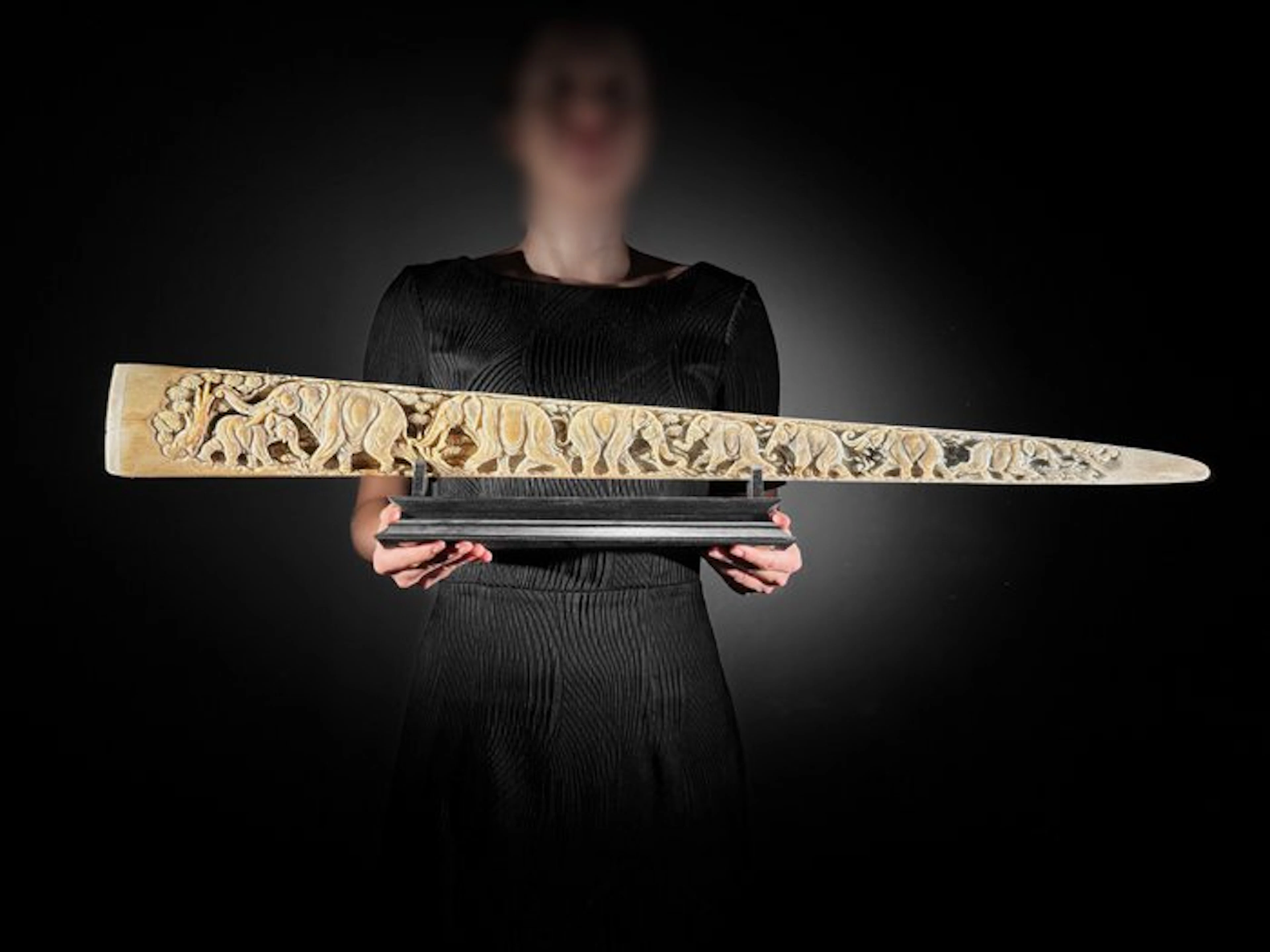 NO RESERVE PRICE - Stunning Large Carved Swordfish Tusk...
