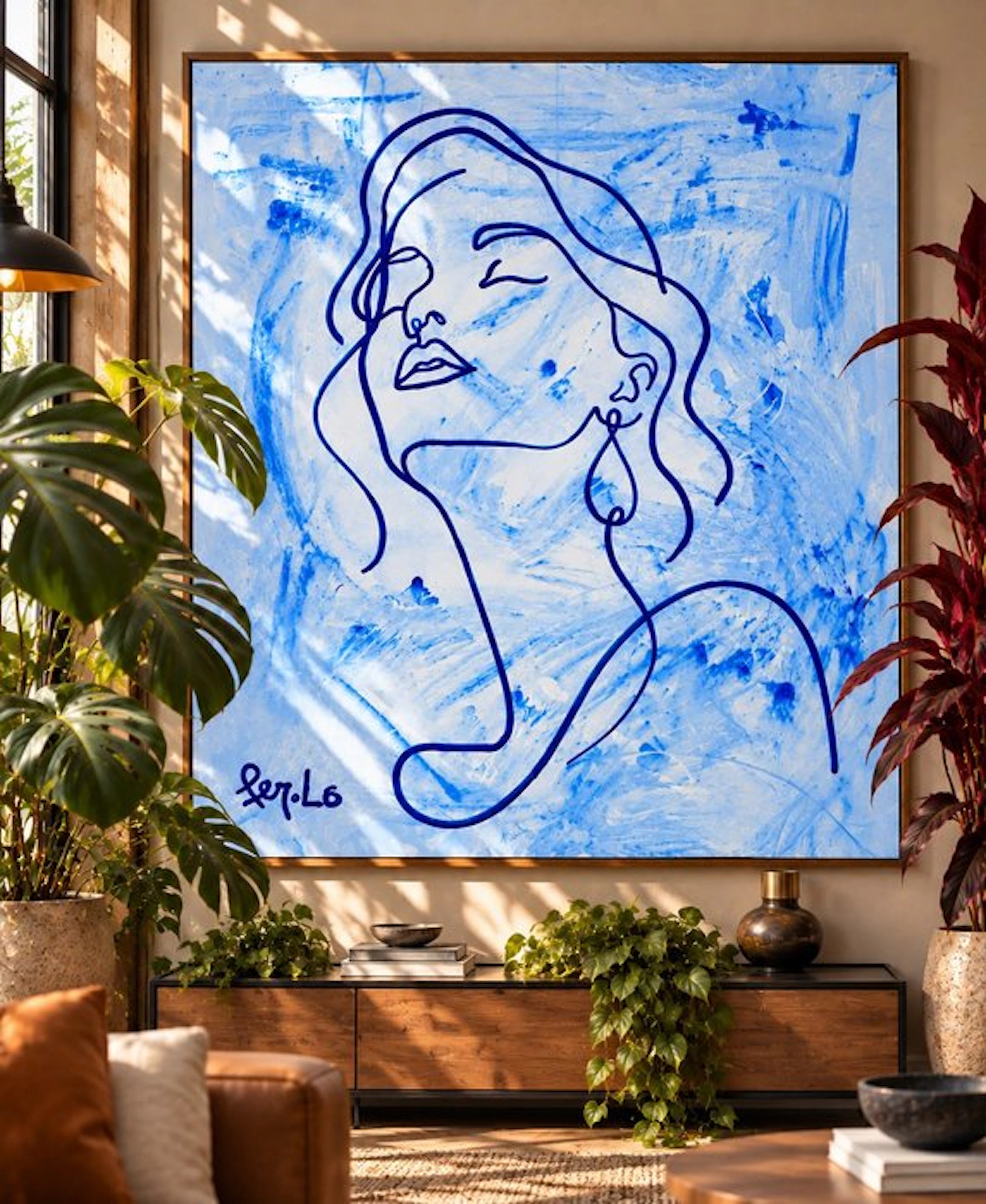 Claudia Fer.Lo - Elsewhere - Acrylic on canvas 118 x 101 cm