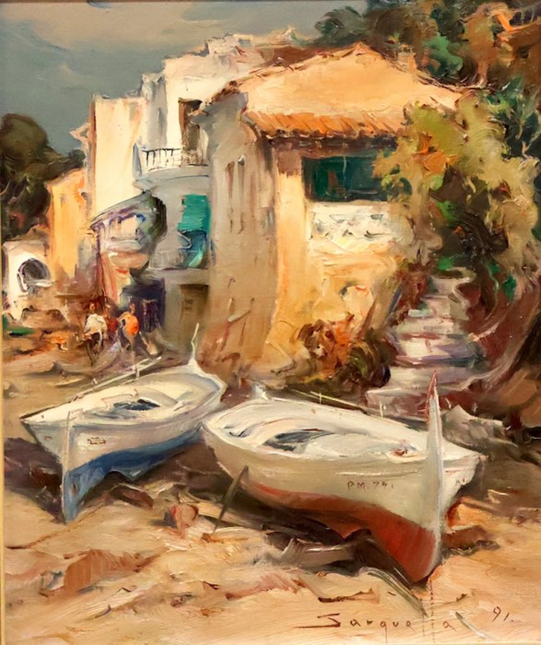 Josep Sarquella Escobet (1928-2000) - Rincón marinero en Calaf