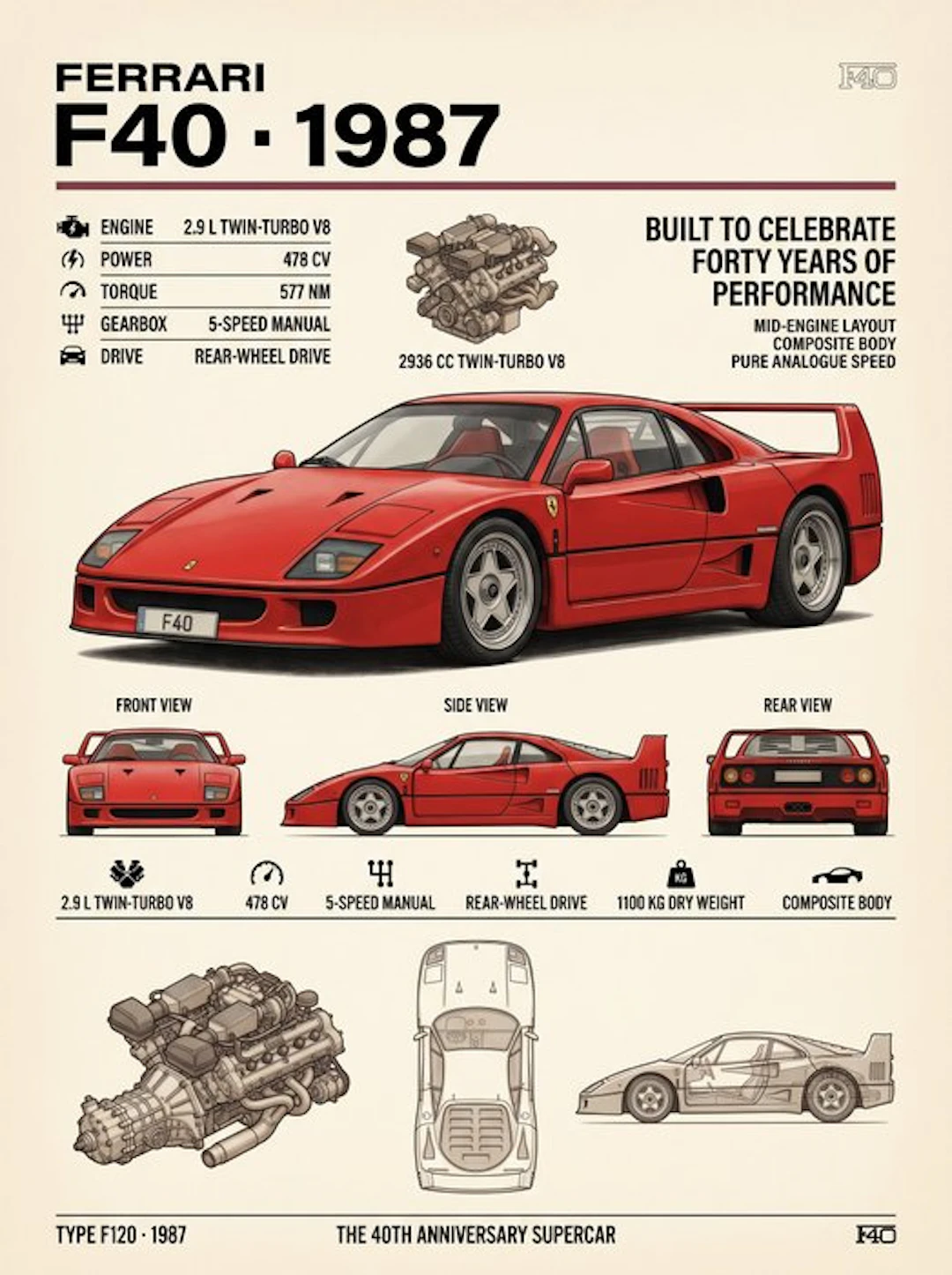 Shmidt.Art - Ferrari - FERRARI F40 · 1987 - 1980s