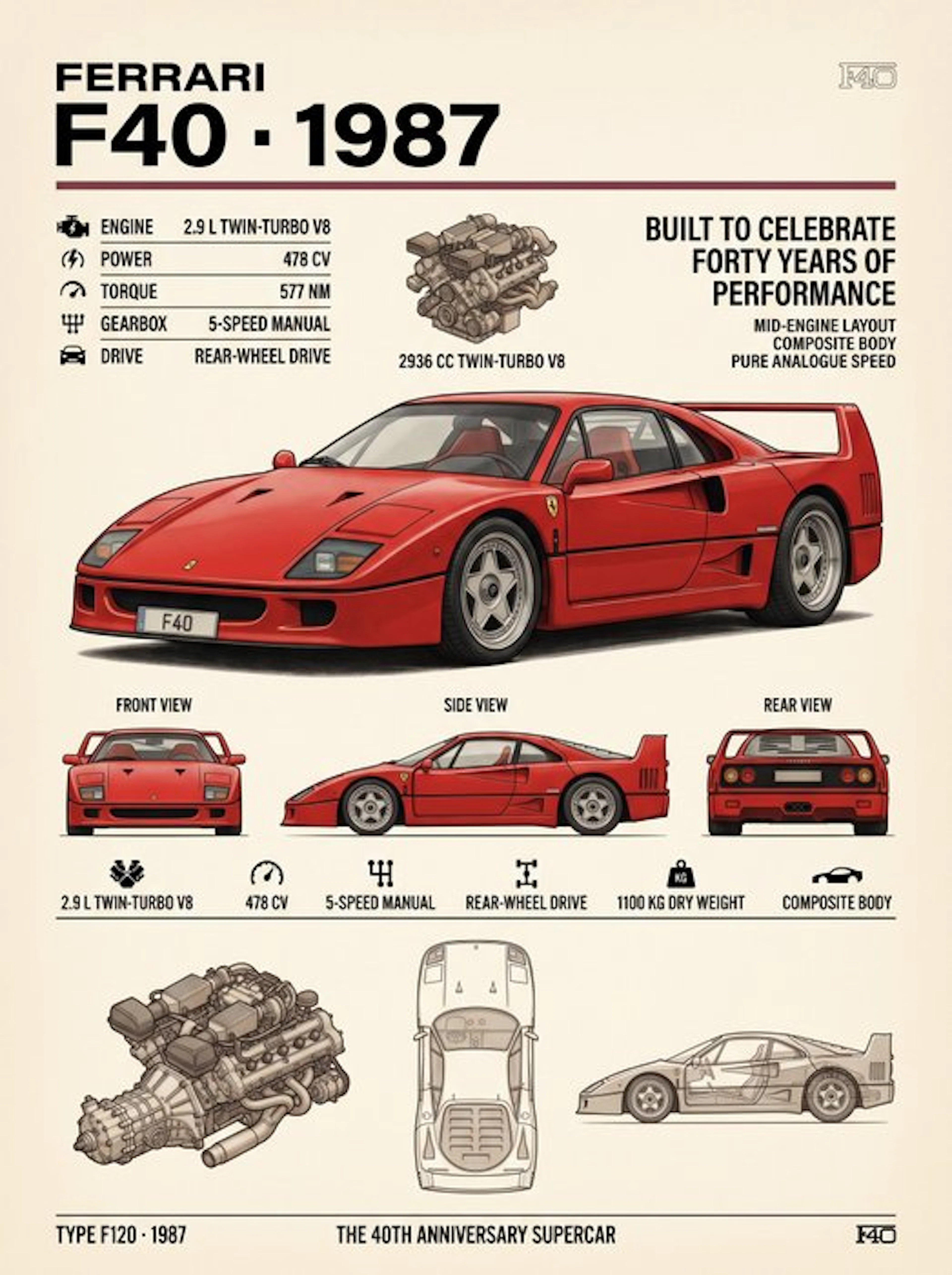 Shmidt.Art - Ferrari - FERRARI F40 · 1987 - 1980s