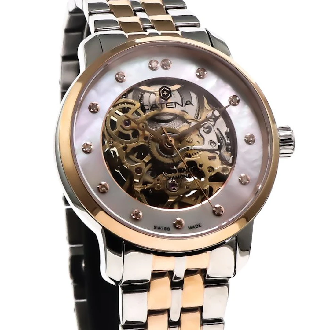 Catena - Skeleton Diamond Automatic Swiss Watch...