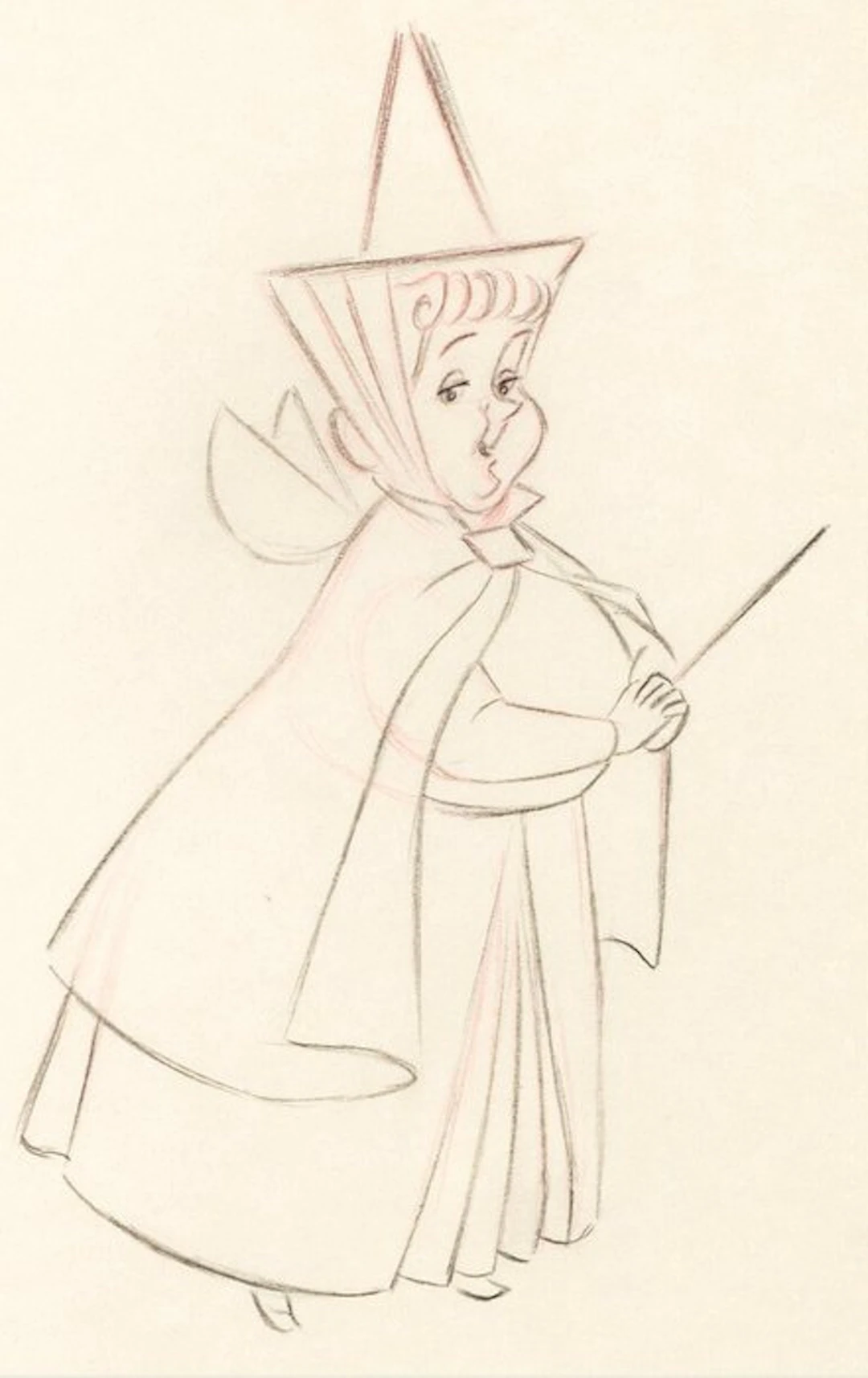 Walt Disney - Original Animation Drawing Flora - Sleeping Beauty (1959)