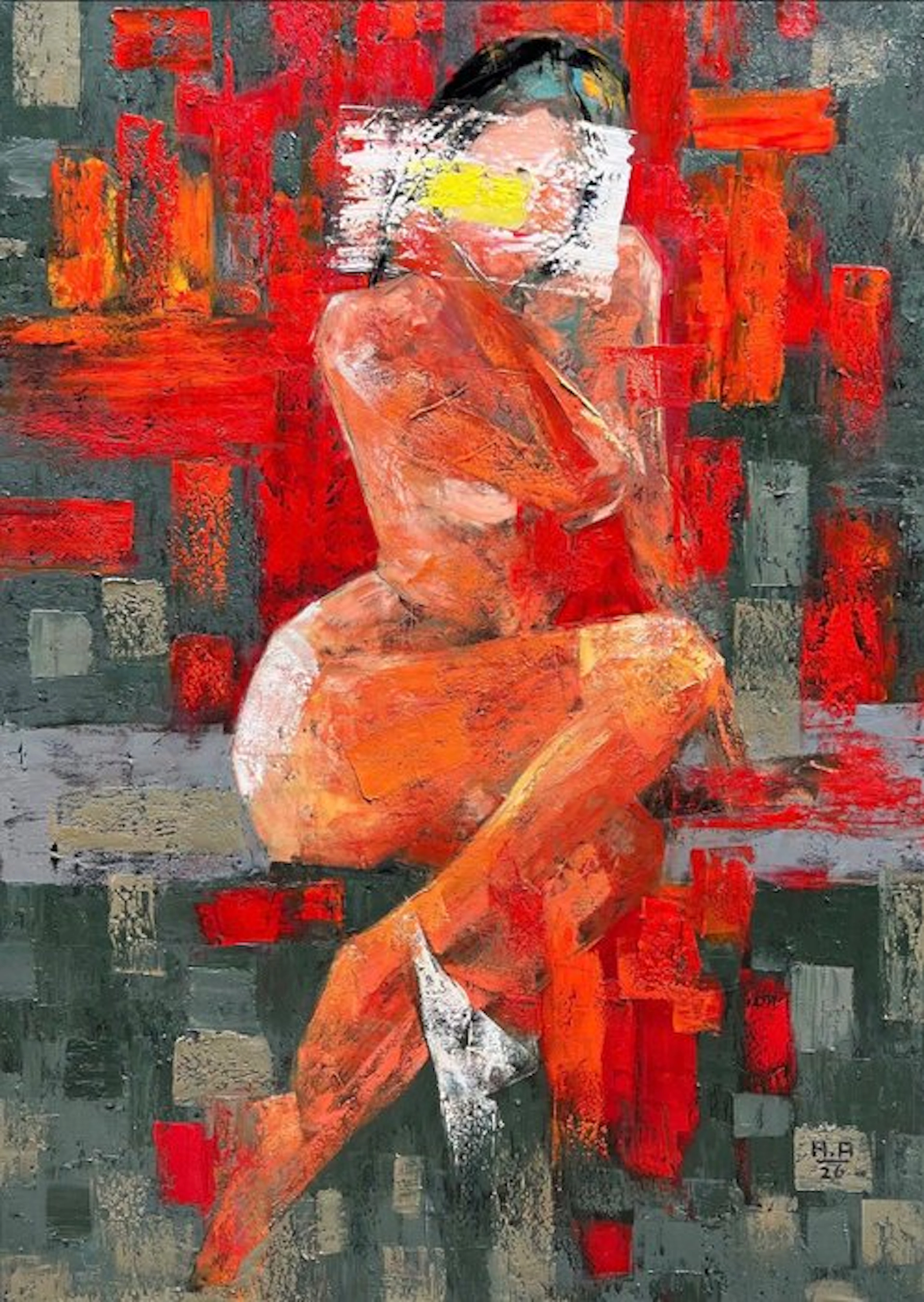 Hoang Anh - Silhouettes de Feu ↑140 →100 cm → No Reserve ✓