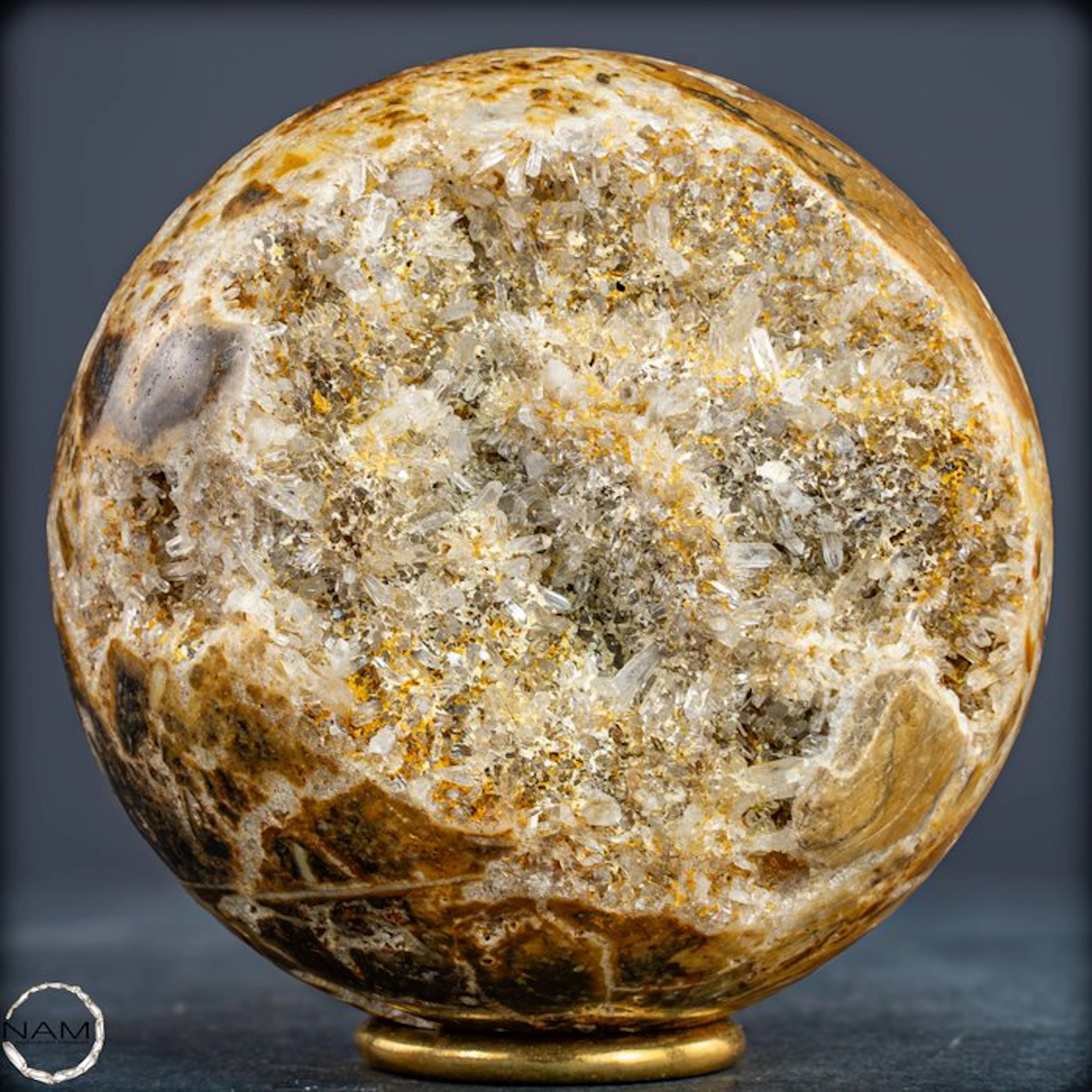 Unique quartz sphere with opal from Indonesia – Natural...
