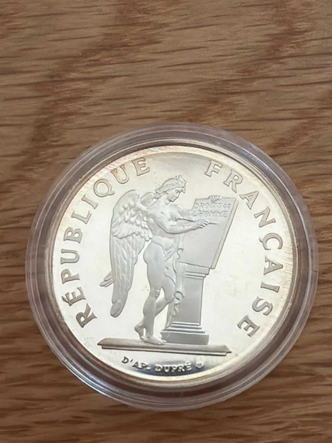 France. 100 Francs 1989, Menschenrechte 15g (900) Silber (No reserve price)