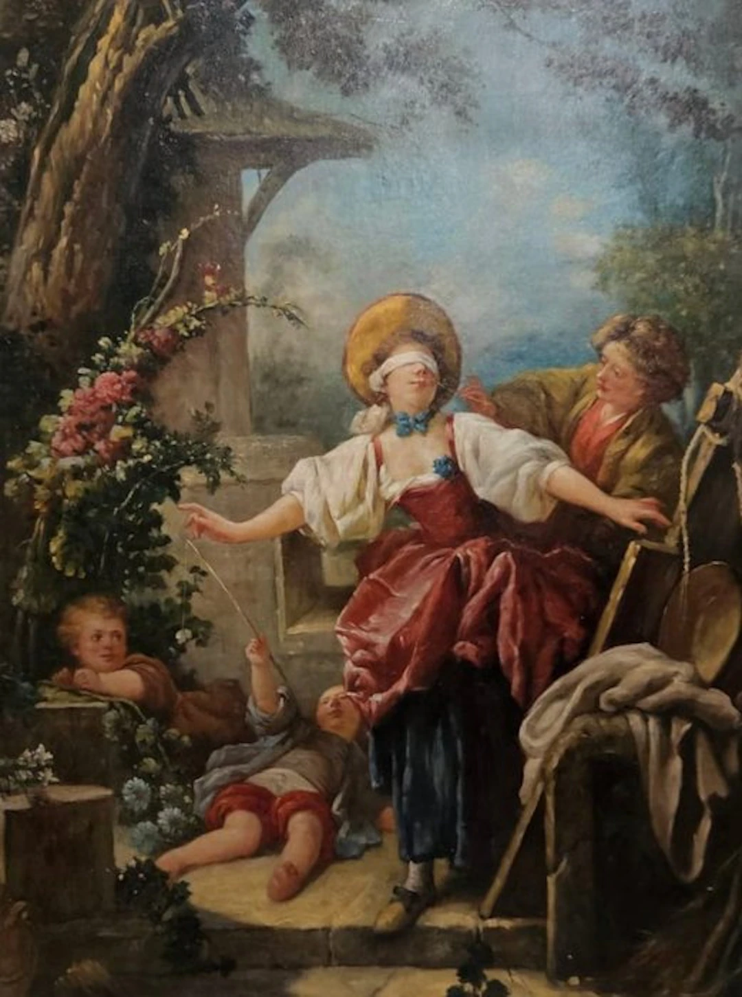 Scuola europea (XX), da Jean-Honoré Fragonard - Scena di giochi di primavera