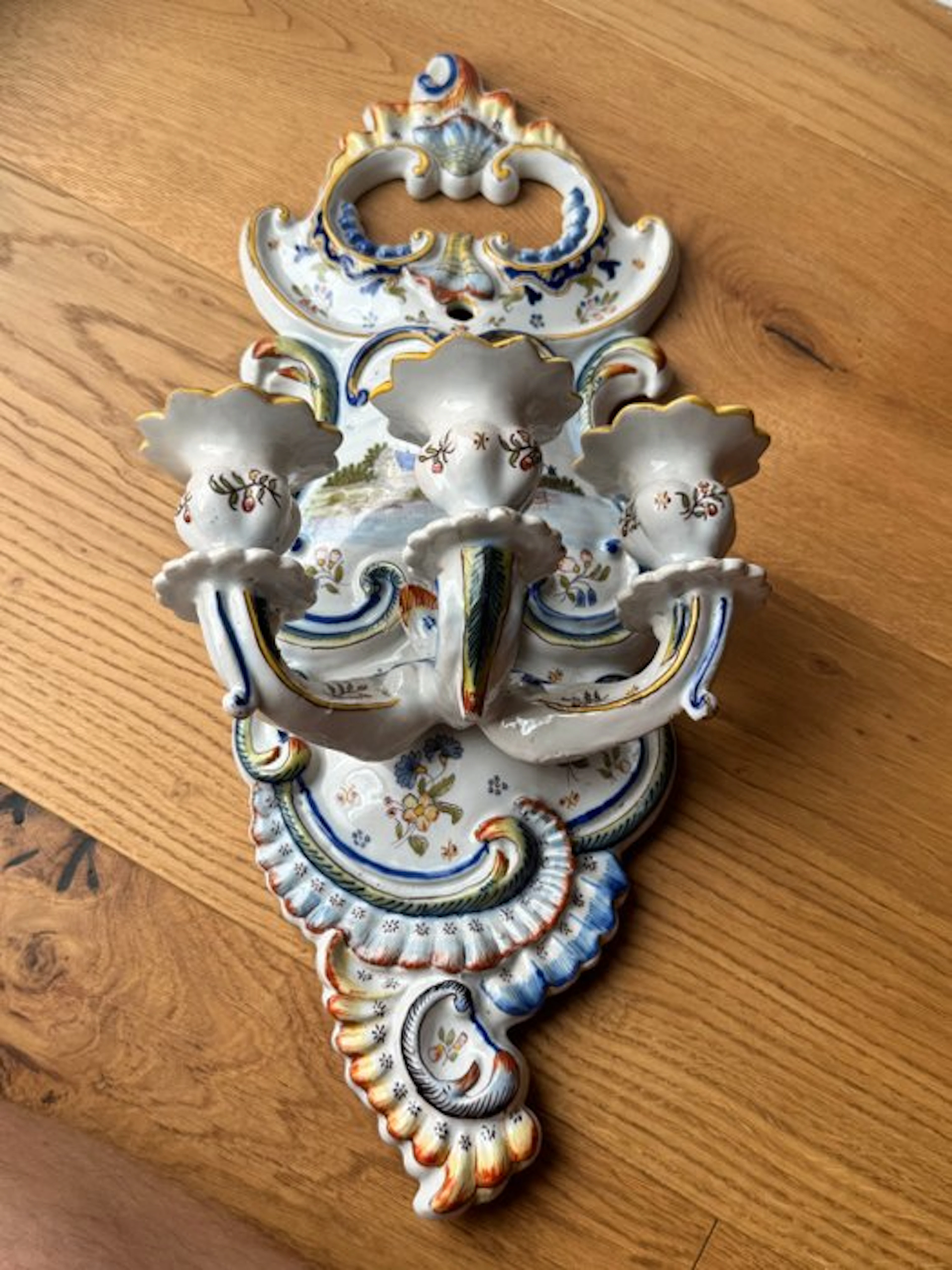 Fourmaintreaux Frères - Candleholder - Porcelain - Wall sconce
