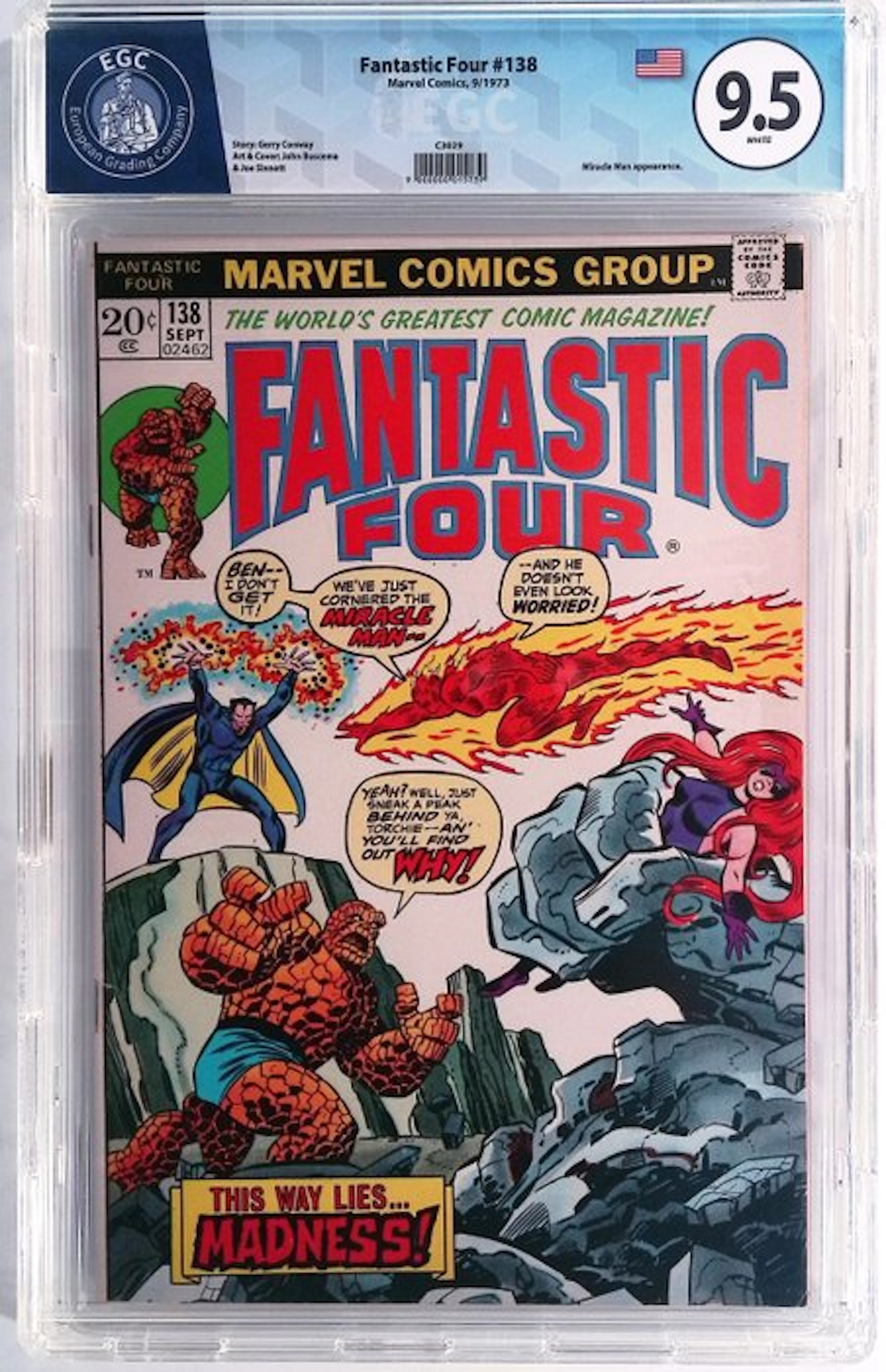 Fantastic Four #138 - EGC 9.5 - 1 Graded comic - First edition - 1973