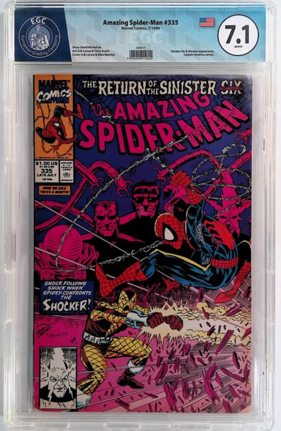 Amazing Spider-Man #335 - EGC 7.1 - 1 Graded comic - First edition - 1990