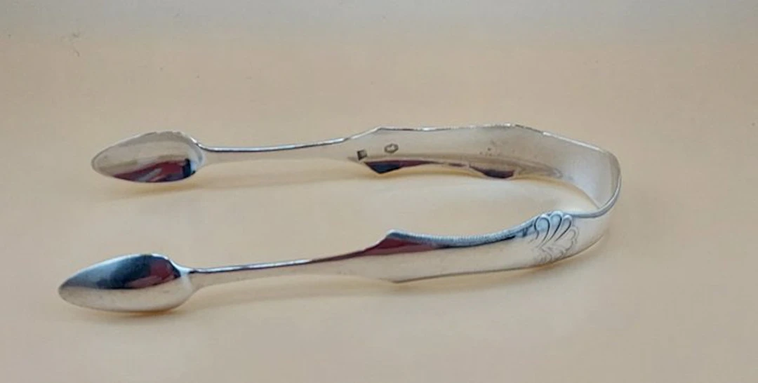 Sugar tongs - .835 silver - 1800-1850 - Silver Nugget Tongs