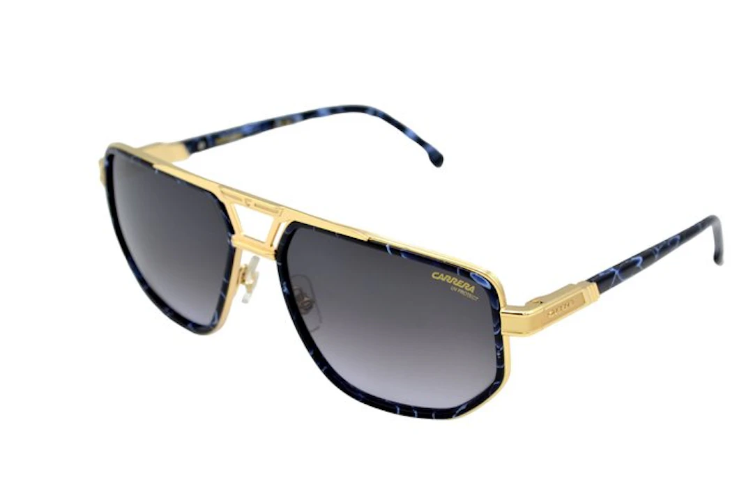 Carrera - 1072S - Rectangular Gold Metal & Blue Acetate...