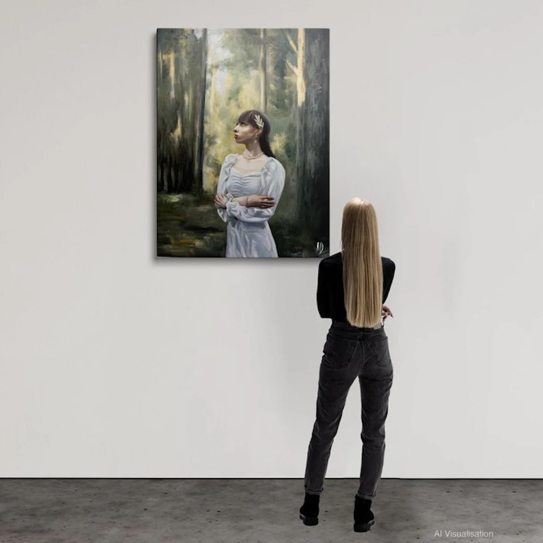 Anne Dias (1985) - (100% Hand painted) - Fairylike Girl