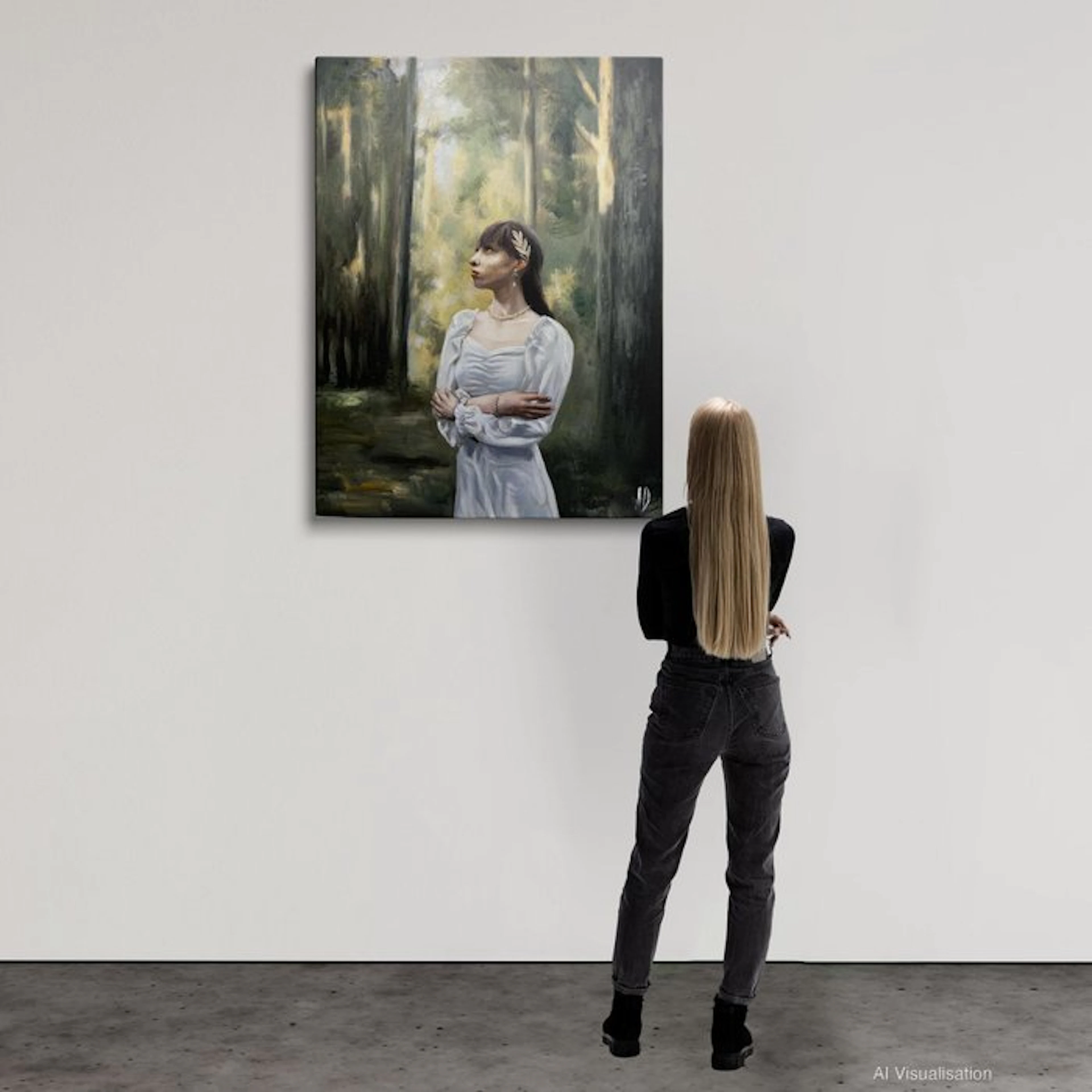 Anne Dias (1985) - (100% Hand painted) - Fairylike Girl