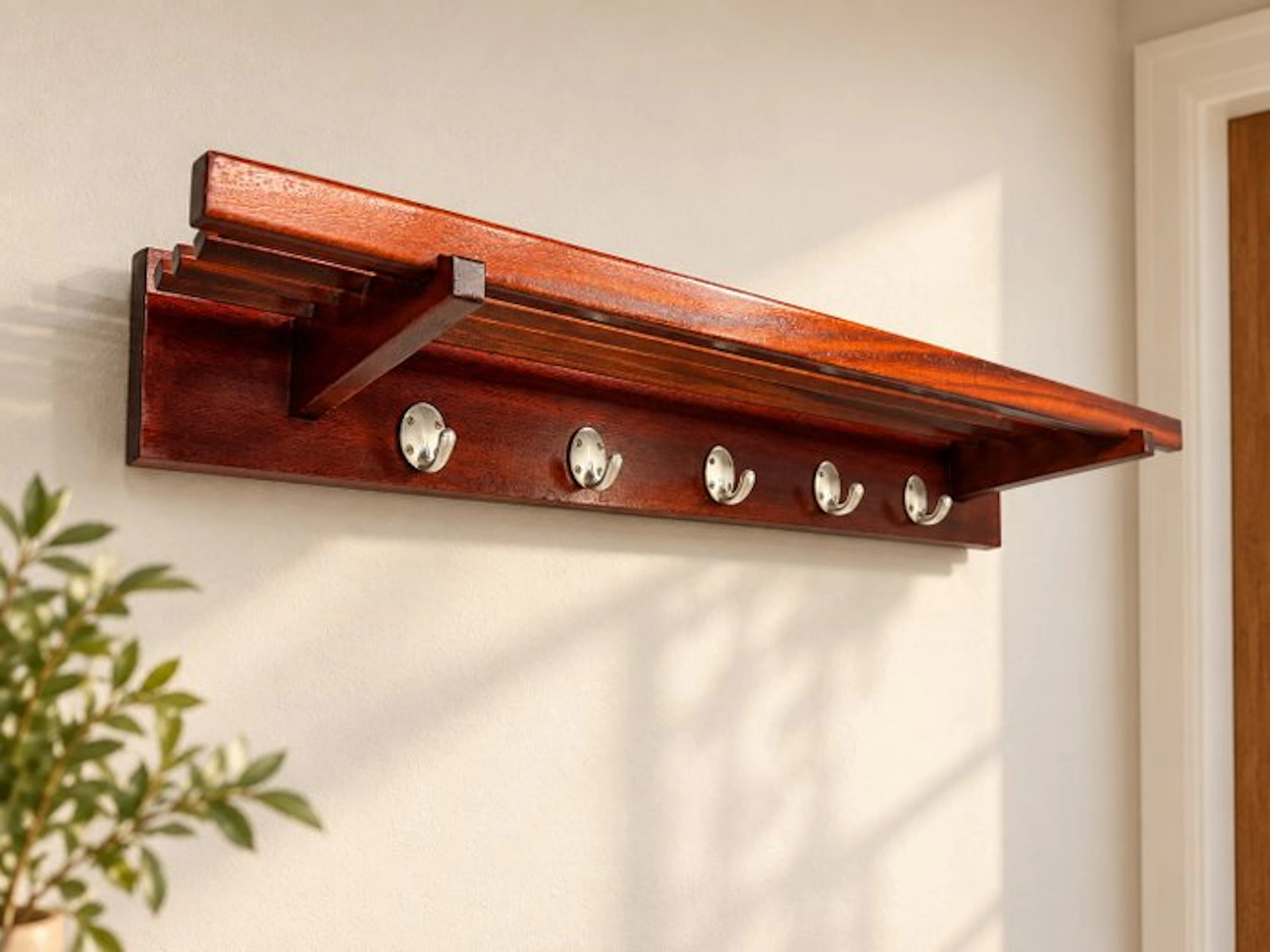 Coat rack - Wood, Metal - Mid-century coat rack