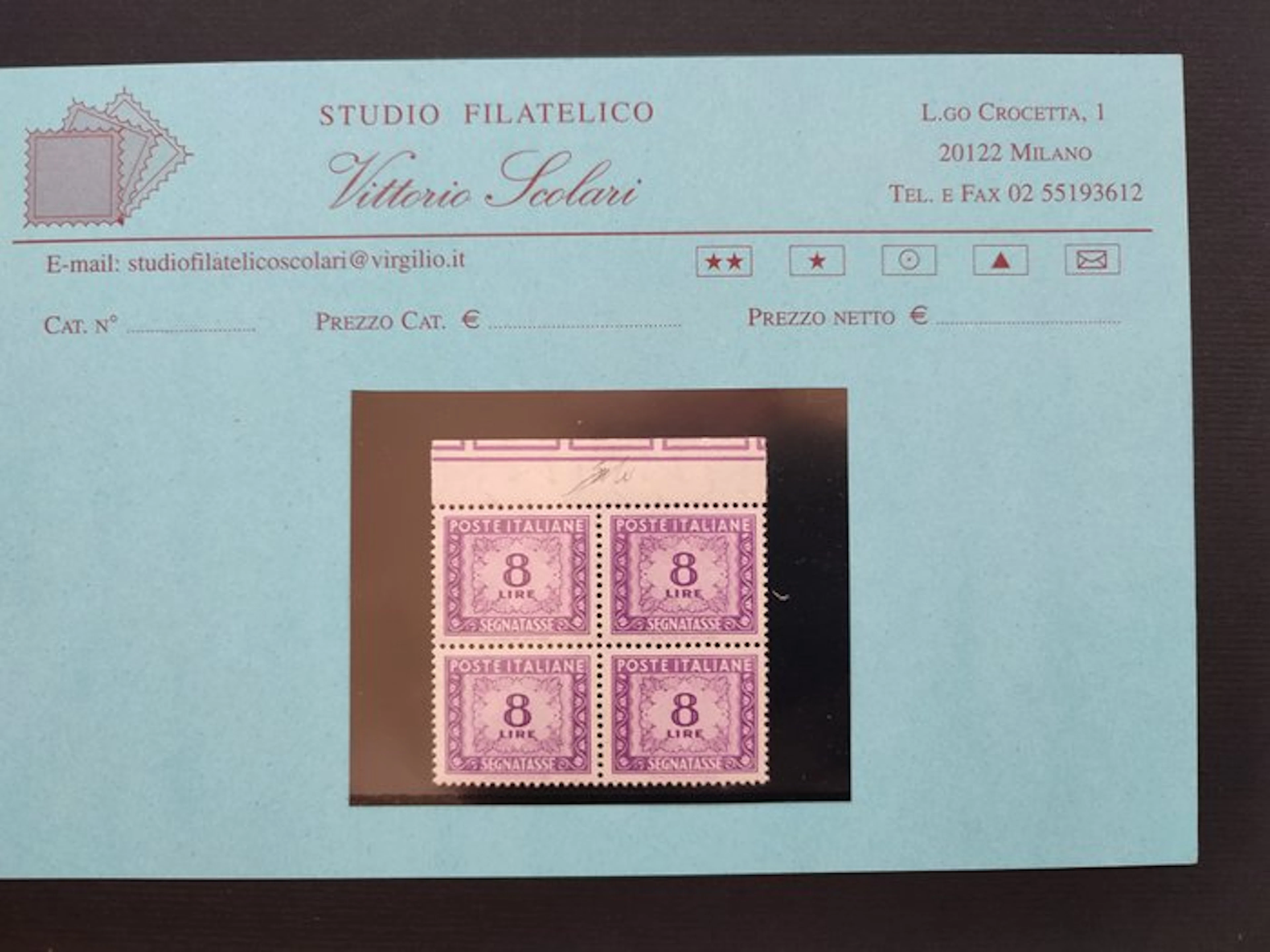 Italy 1955/1984 - Notable among them are the 8 Lire 'Stelle' in blocks of four.