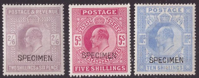 Great Britain 1902 - Edward VII high values set with...