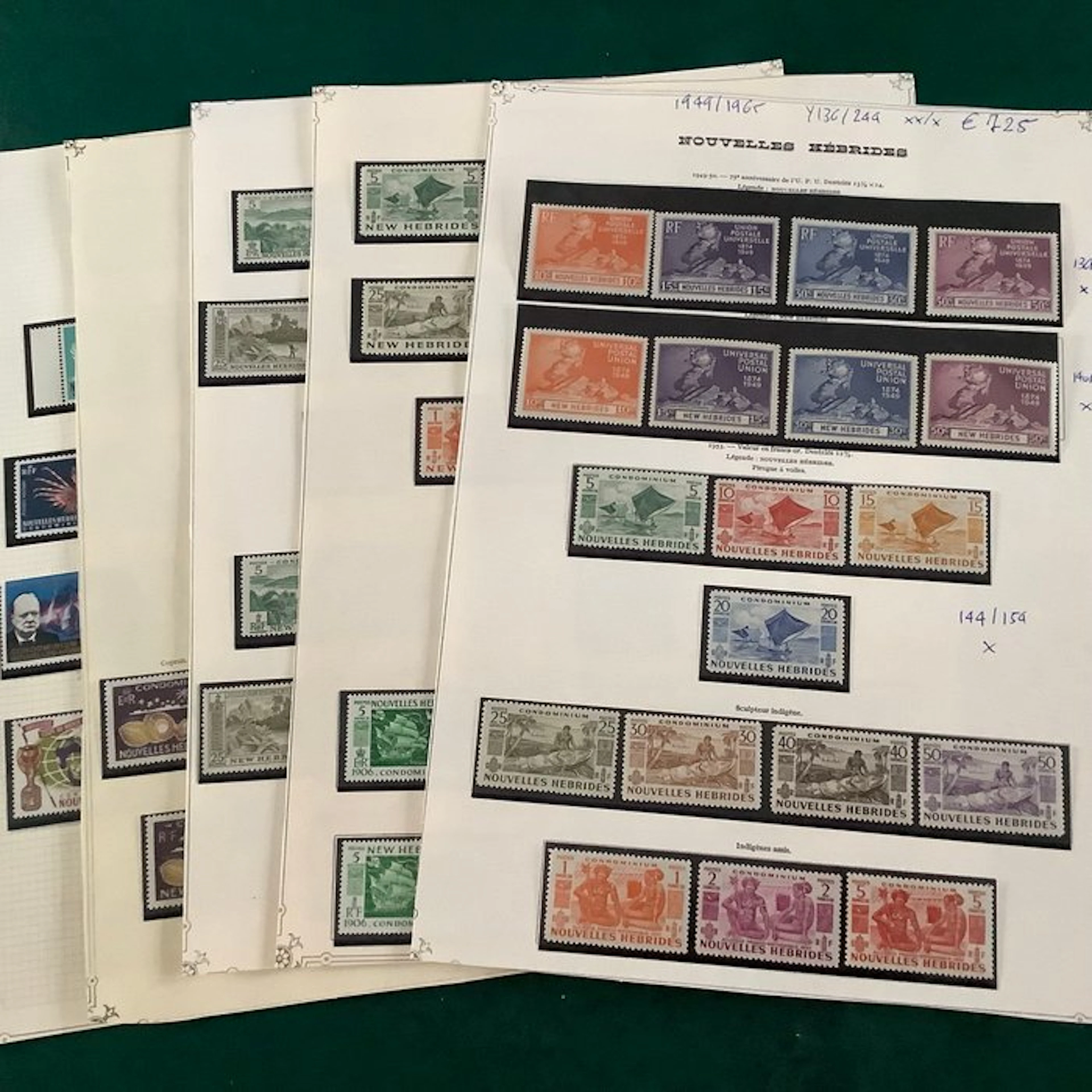 New Hebrides 1949/1965 - 17 complete issues on album...