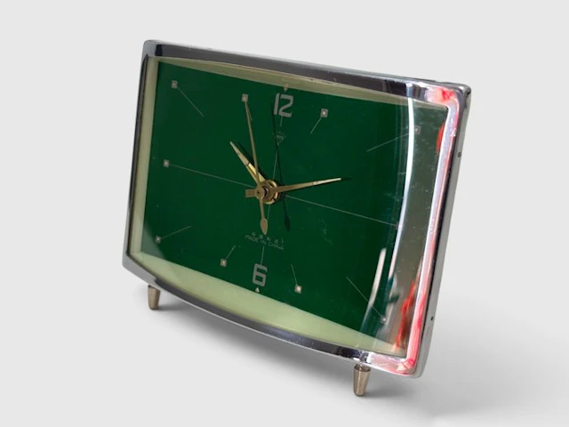 Desk clock - Diamond 菱形 – 1973 Space Age Mechanical Clock...