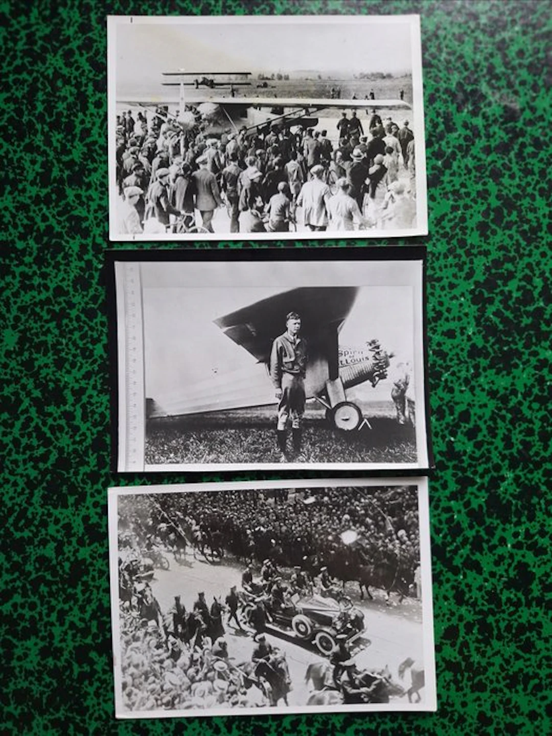 USIS - (x3) Charles Lindbergh & his Spirit of St