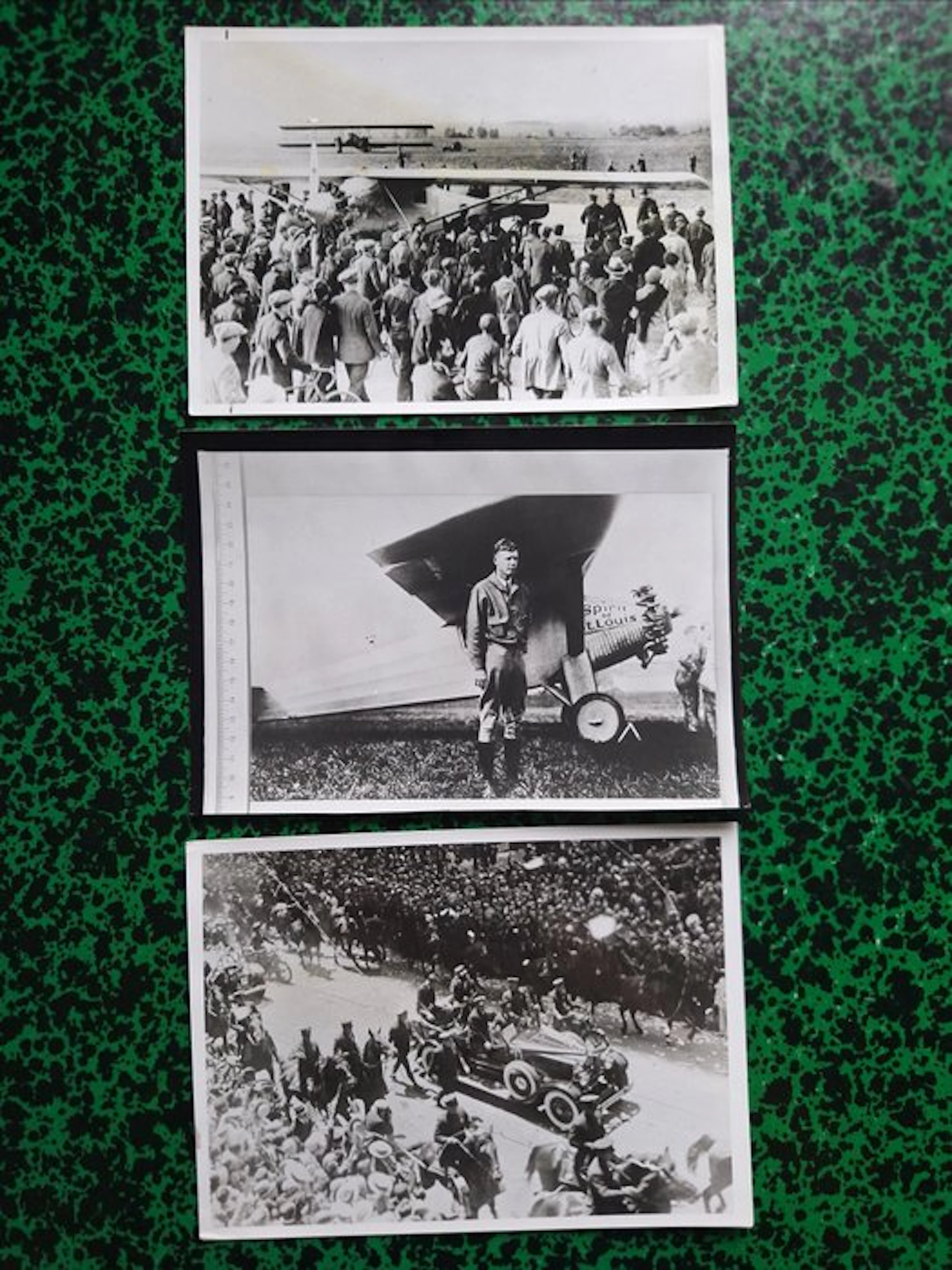 USIS - (x3) Charles Lindbergh & his Spirit of St