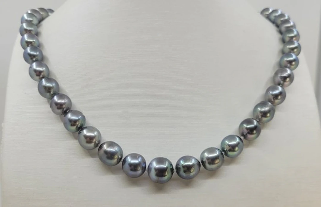 Necklace PSL Certified Tahitian Pearls - 8.0x10.8mm