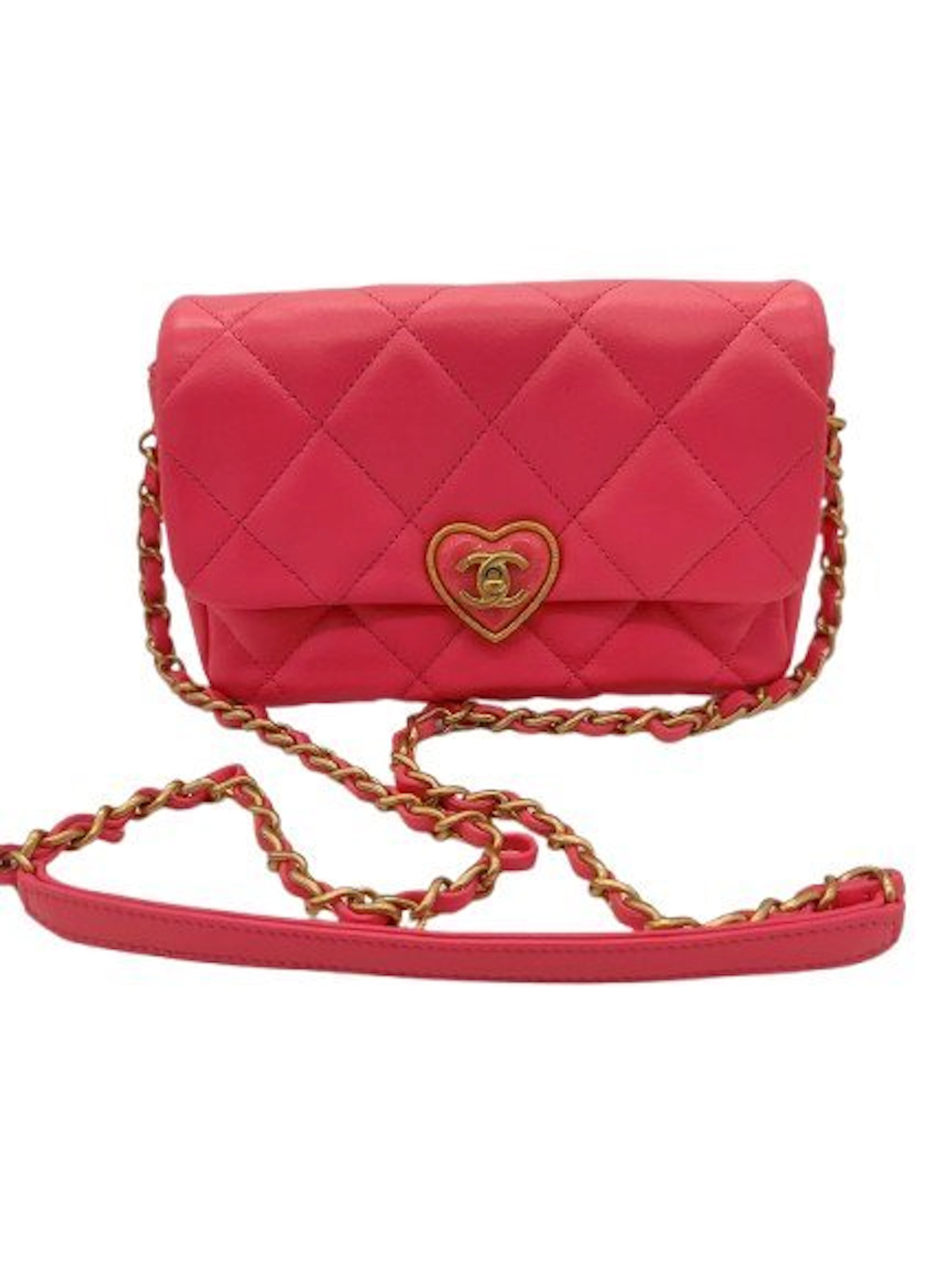 Chanel - Borsa a Tracolla Chanel Cocco Love CC Heart Flap - Crossbody bag