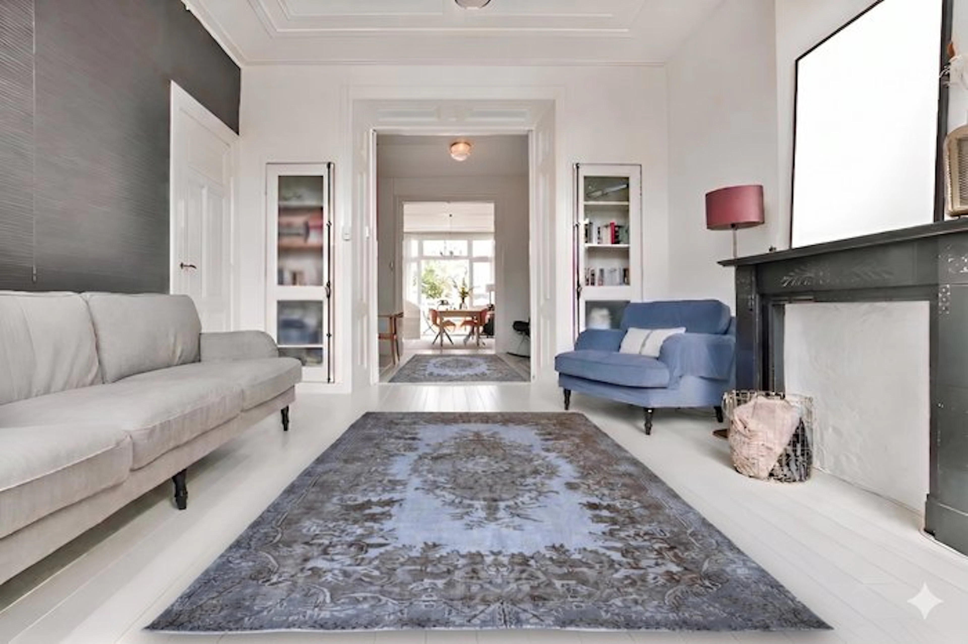 Blue-gray vintage - Rug - 280 cm - 175 cm - Guaranteed handmade