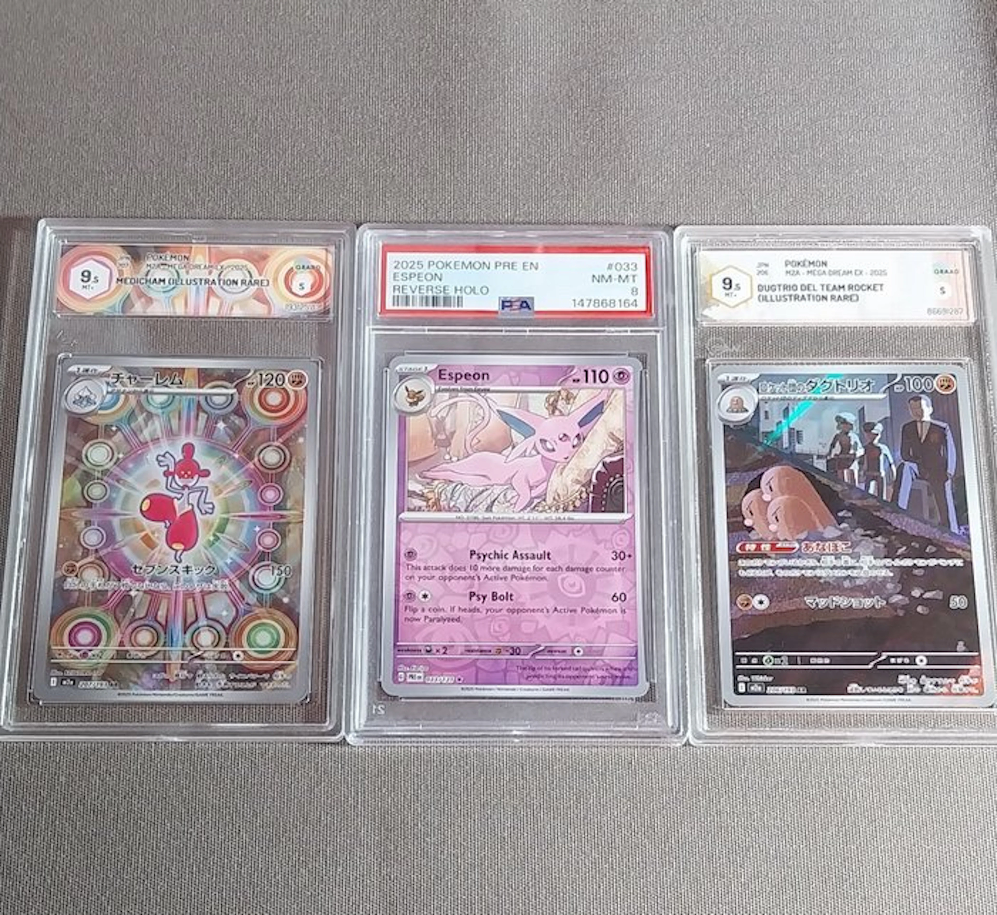Pokémon - 3 Graded card - Pokémon Foil, Alternate art - Graad 9.5