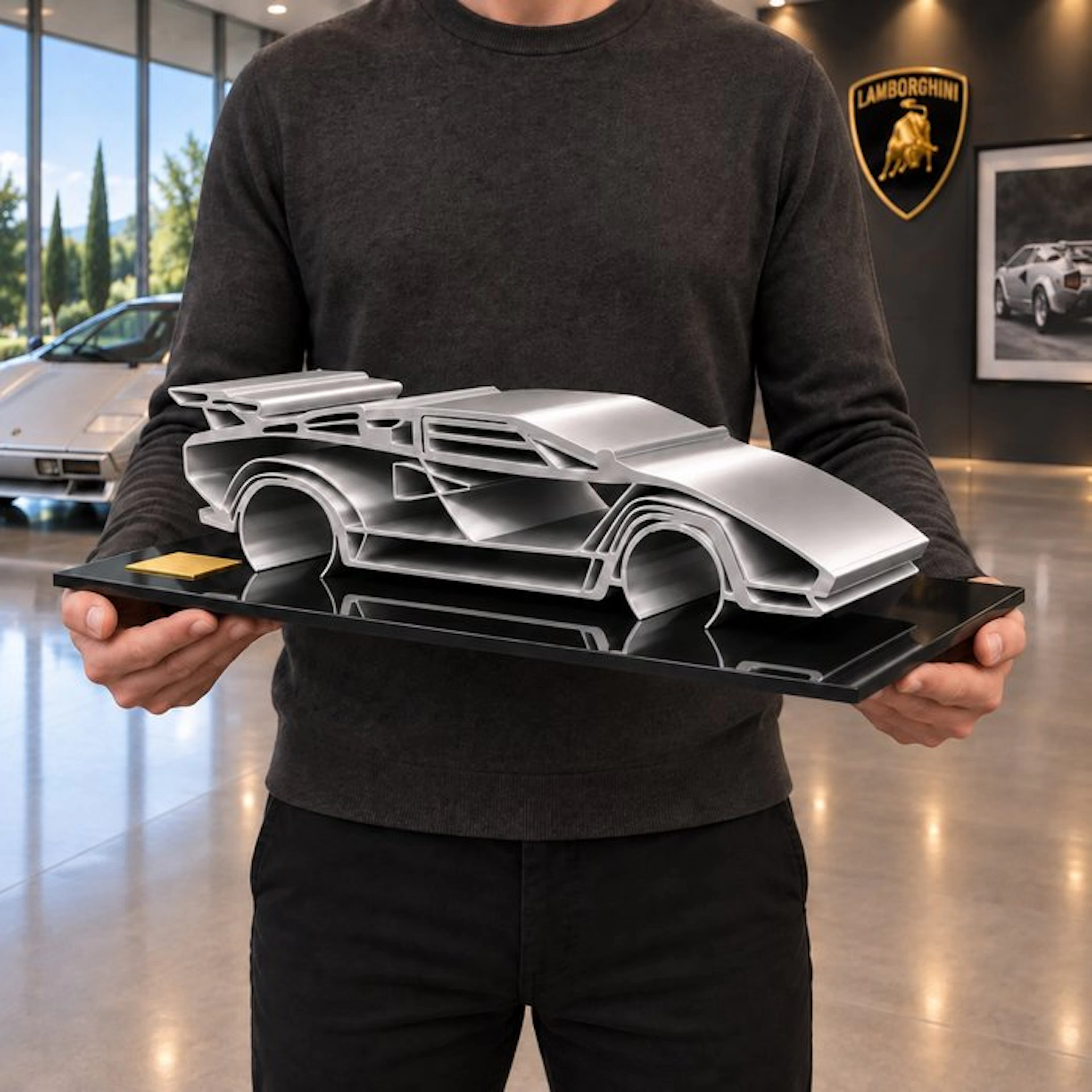 Lamborghini Countach " Silver Edition" - 1/12 Scale - XXL...