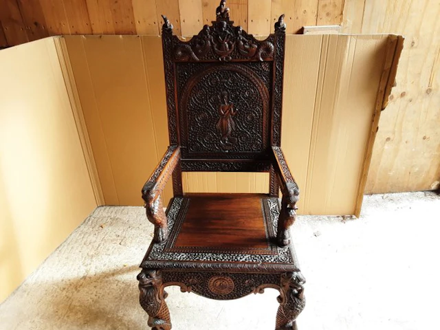 Anglo-Indian chair - Wood, Teak - India - 19th century
