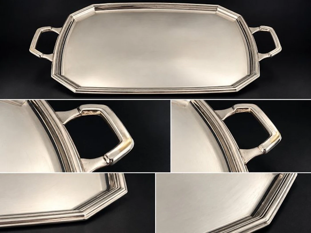 Wellner AlpaDur - Tray - octagonal shape - Silverplated