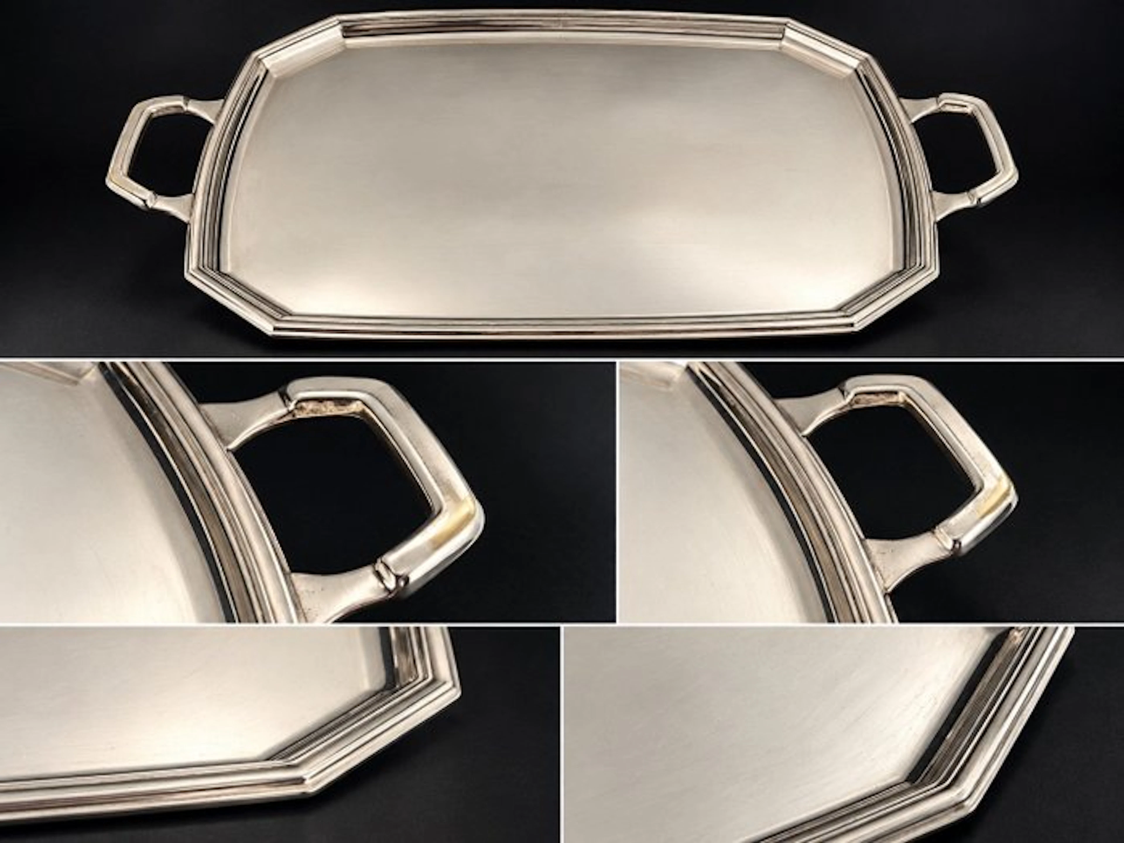 Wellner AlpaDur - Tray - octagonal shape - Silverplated